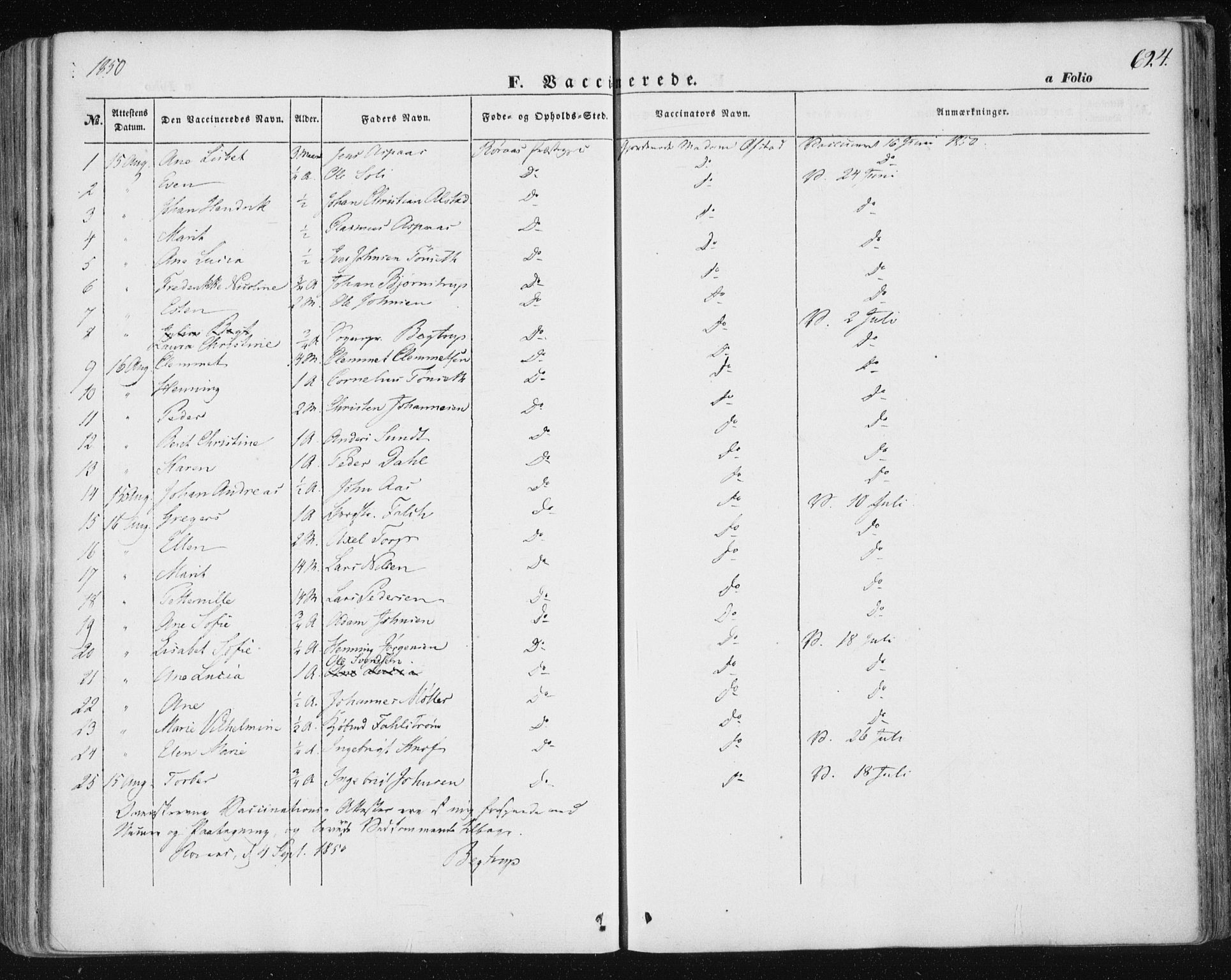 Ministerialprotokoller, klokkerbøker og fødselsregistre - Sør-Trøndelag, SAT/A-1456/681/L0931: Parish register (official) no. 681A09, 1845-1859, p. 624