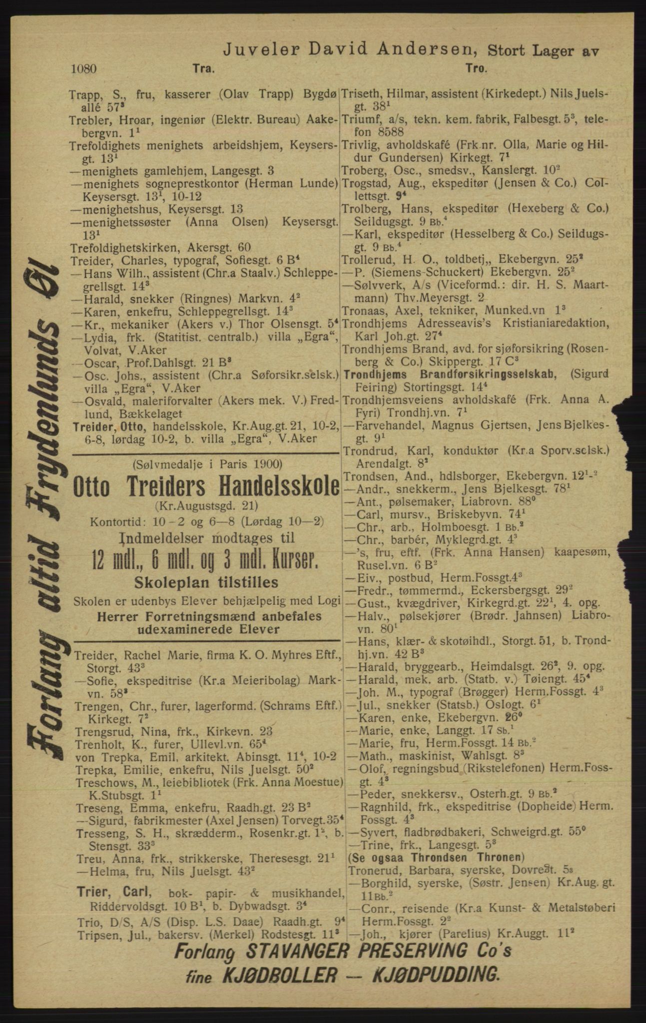 Kristiania/Oslo adressebok, PUBL/-, 1913, p. 1092