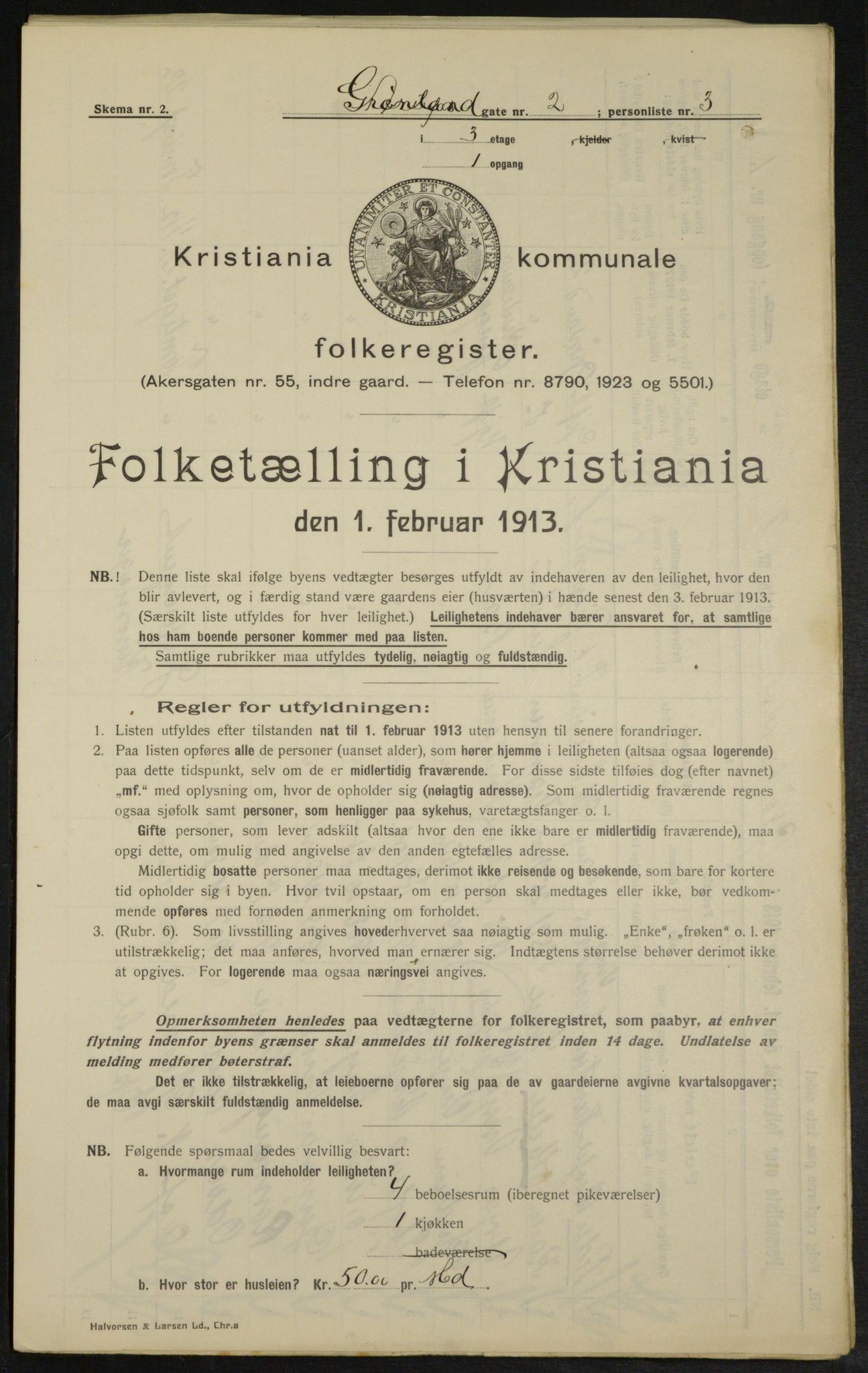 OBA, Municipal Census 1913 for Kristiania, 1913, p. 31225