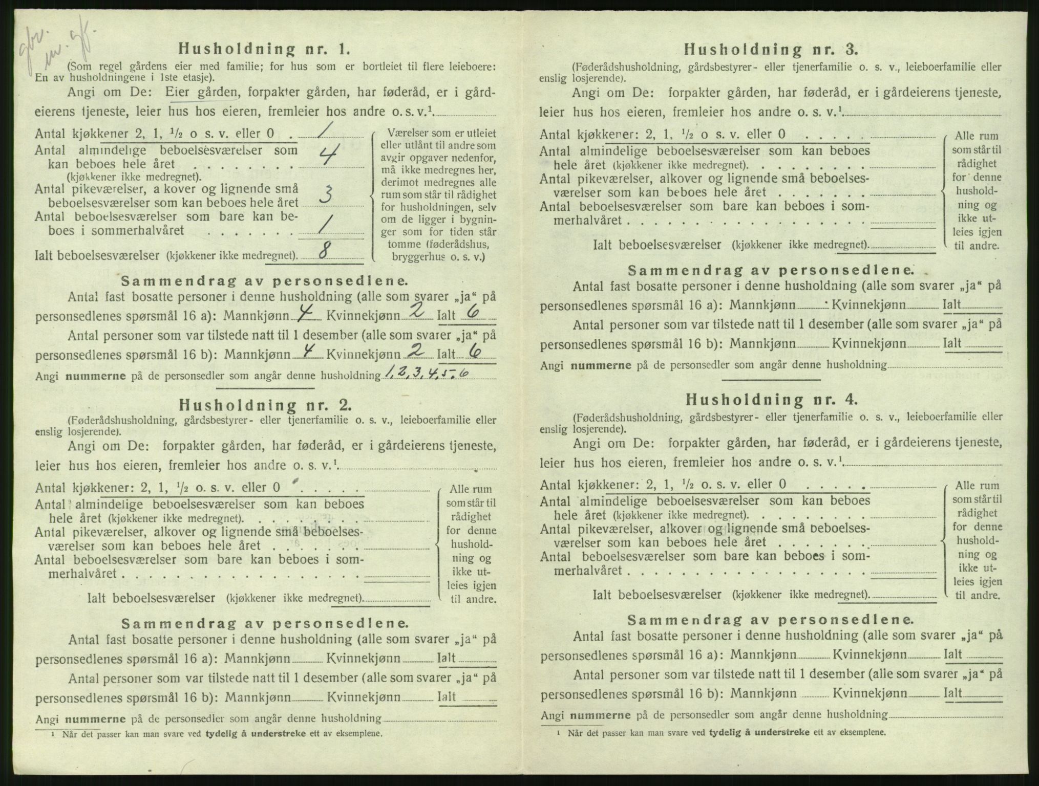 SAT, 1920 census for Halsa, 1920, p. 151