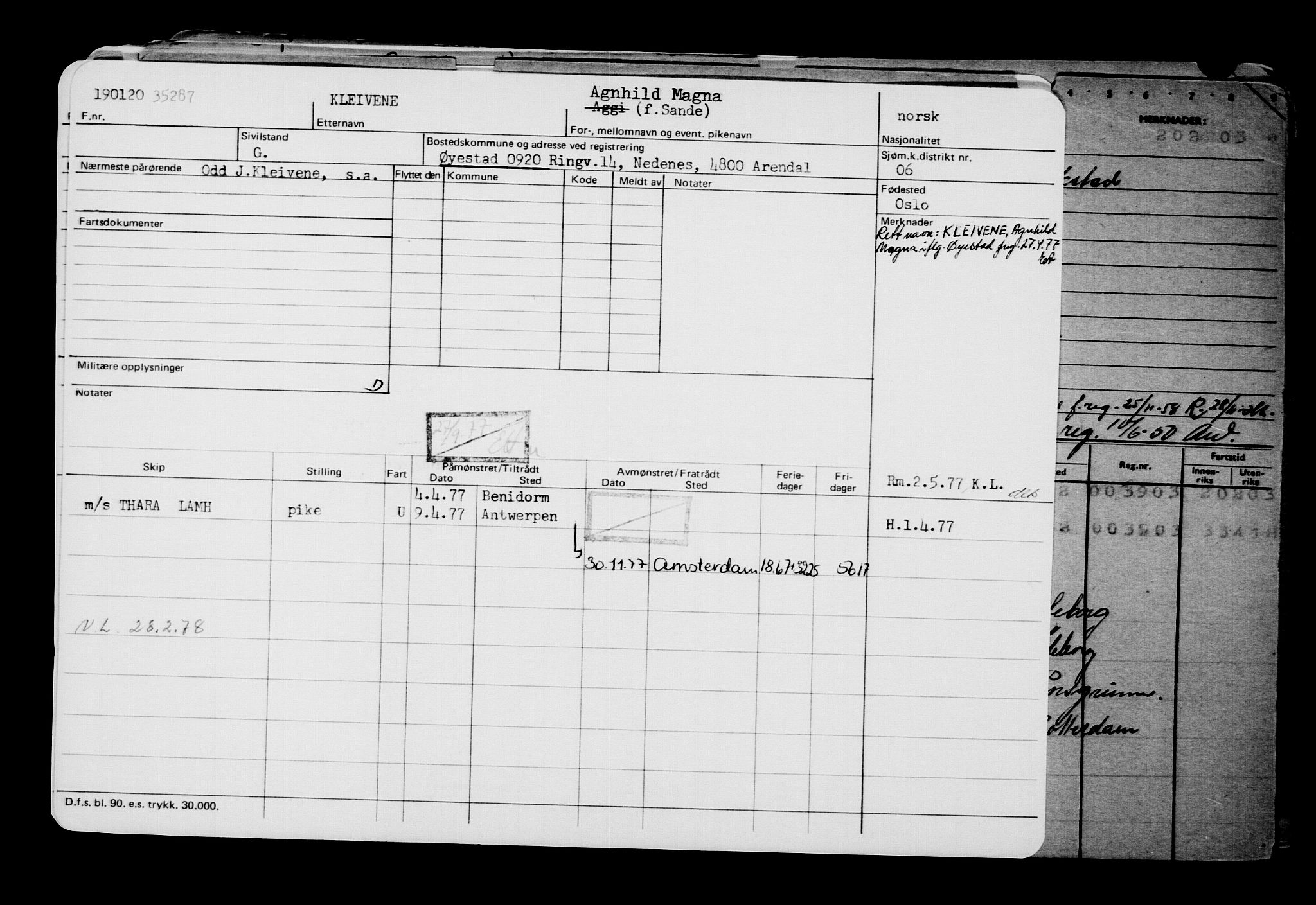 Direktoratet for sjømenn, AV/RA-S-3545/G/Gb/L0176: Hovedkort, 1920, p. 210