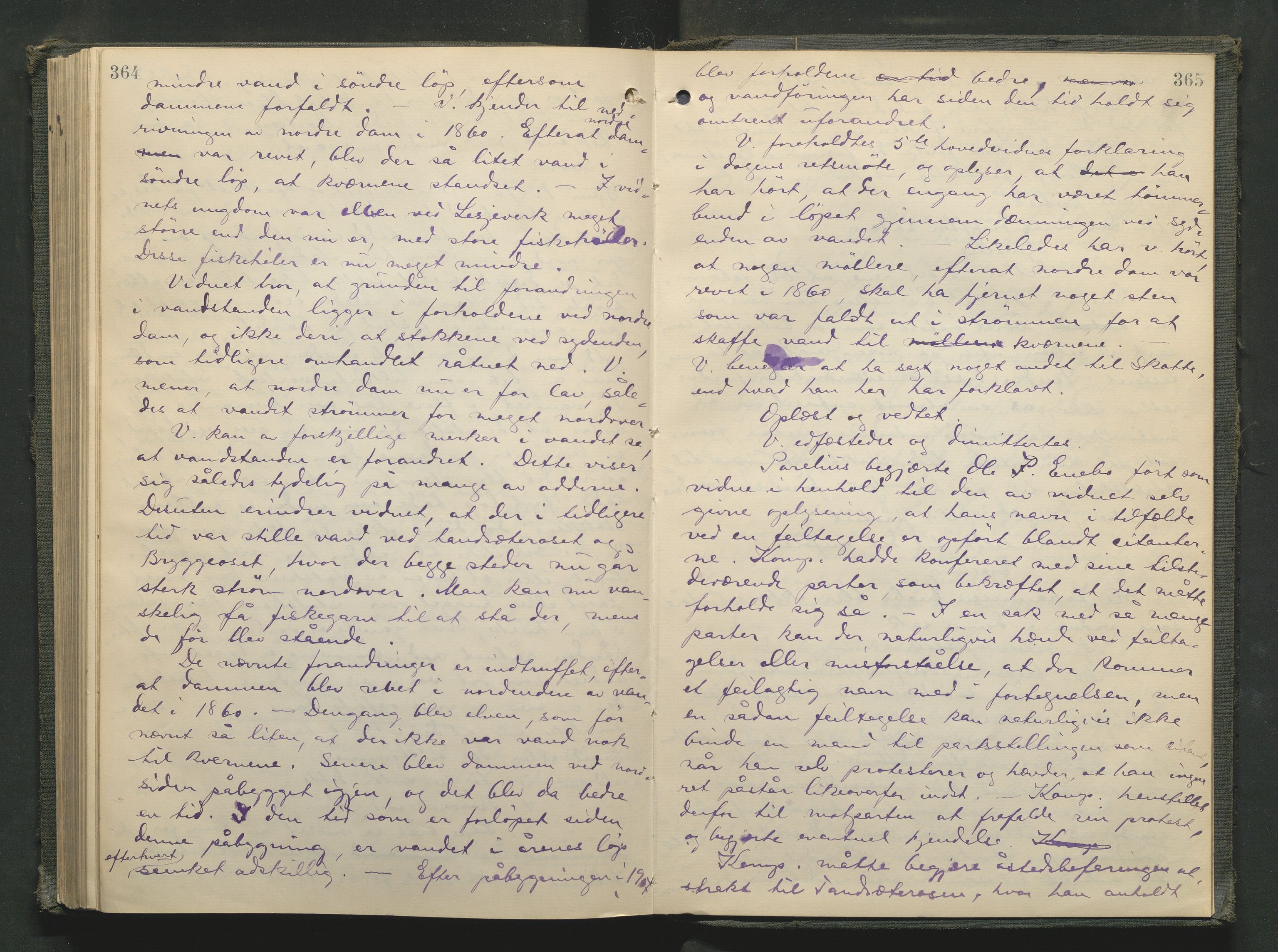 Nord-Gudbrandsdal tingrett, AV/SAH-TING-002/G/Gc/Gcb/L0008: Ekstrarettsprotokoll for åstedssaker, 1909-1913, p. 364-365