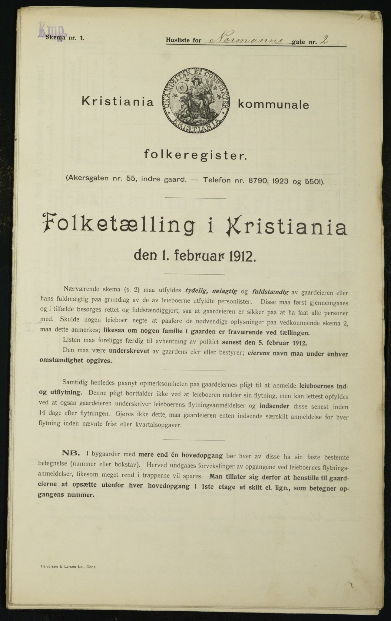 OBA, Municipal Census 1912 for Kristiania, 1912, p. 74099