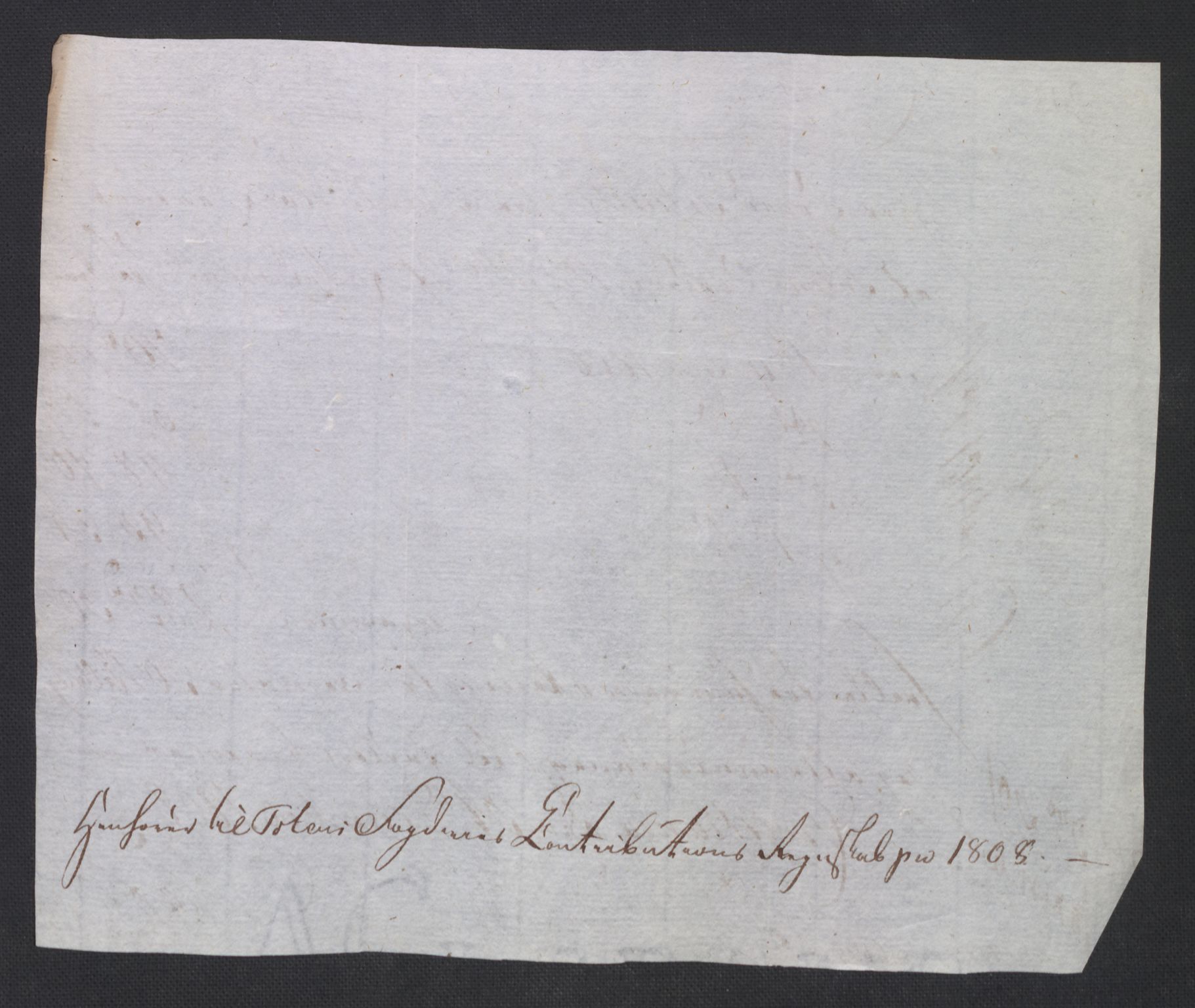 Rentekammeret inntil 1814, Reviderte regnskaper, Fogderegnskap, AV/RA-EA-4092/R19/L1396: Fogderegnskap Toten, Hadeland og Vardal, 1808, p. 685