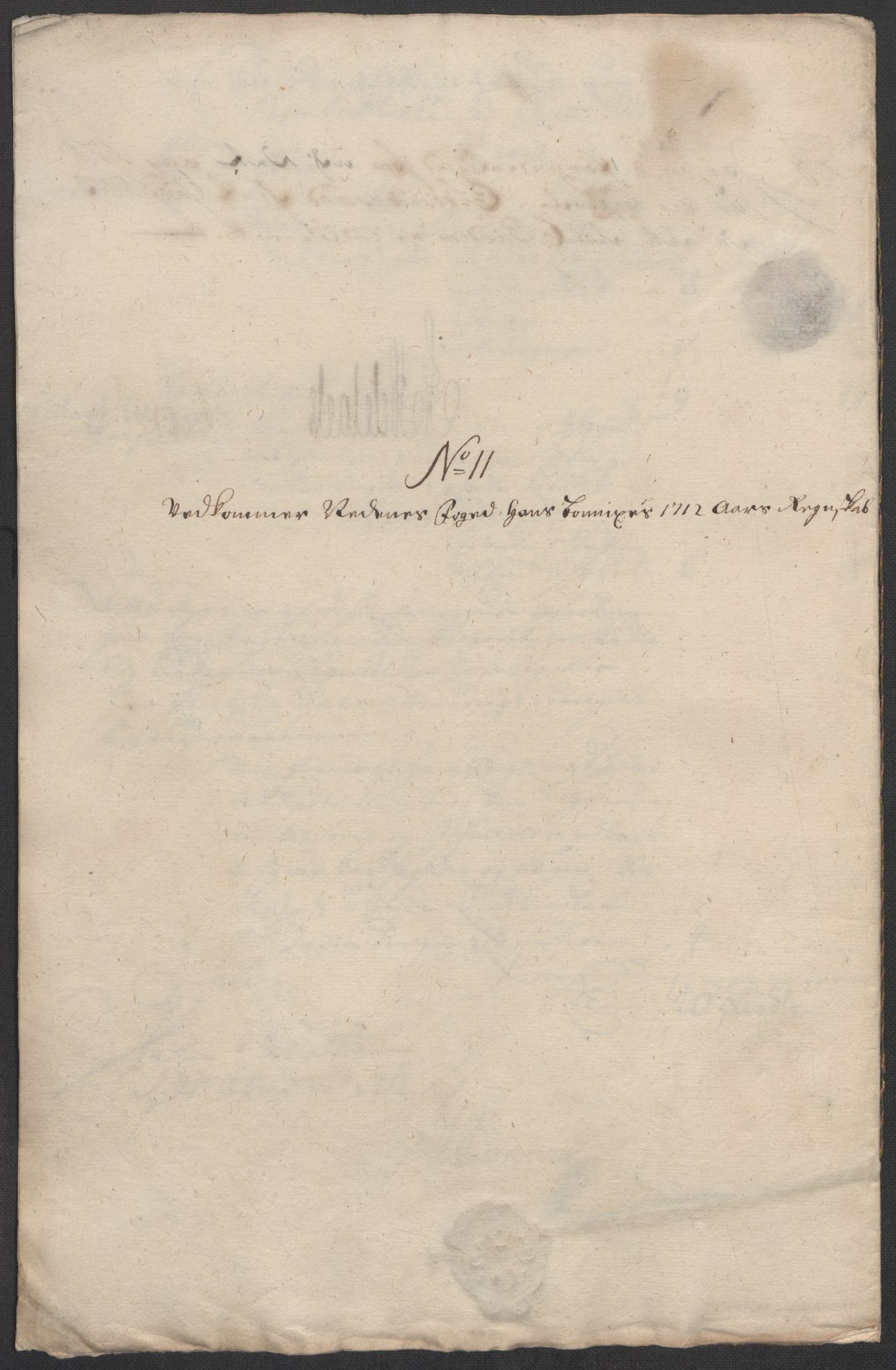 Rentekammeret inntil 1814, Reviderte regnskaper, Fogderegnskap, AV/RA-EA-4092/R39/L2320: Fogderegnskap Nedenes, 1712, p. 299