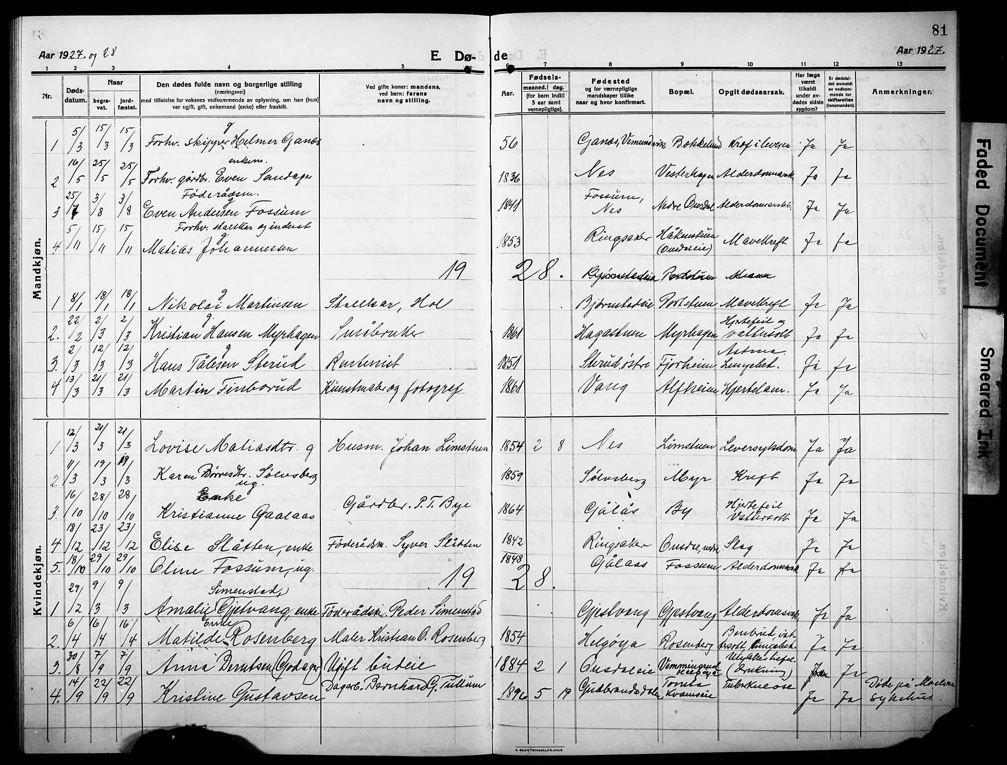 Nes prestekontor, Hedmark, AV/SAH-PREST-020/L/La/L0008: Parish register (copy) no. 8, 1910-1932, p. 81