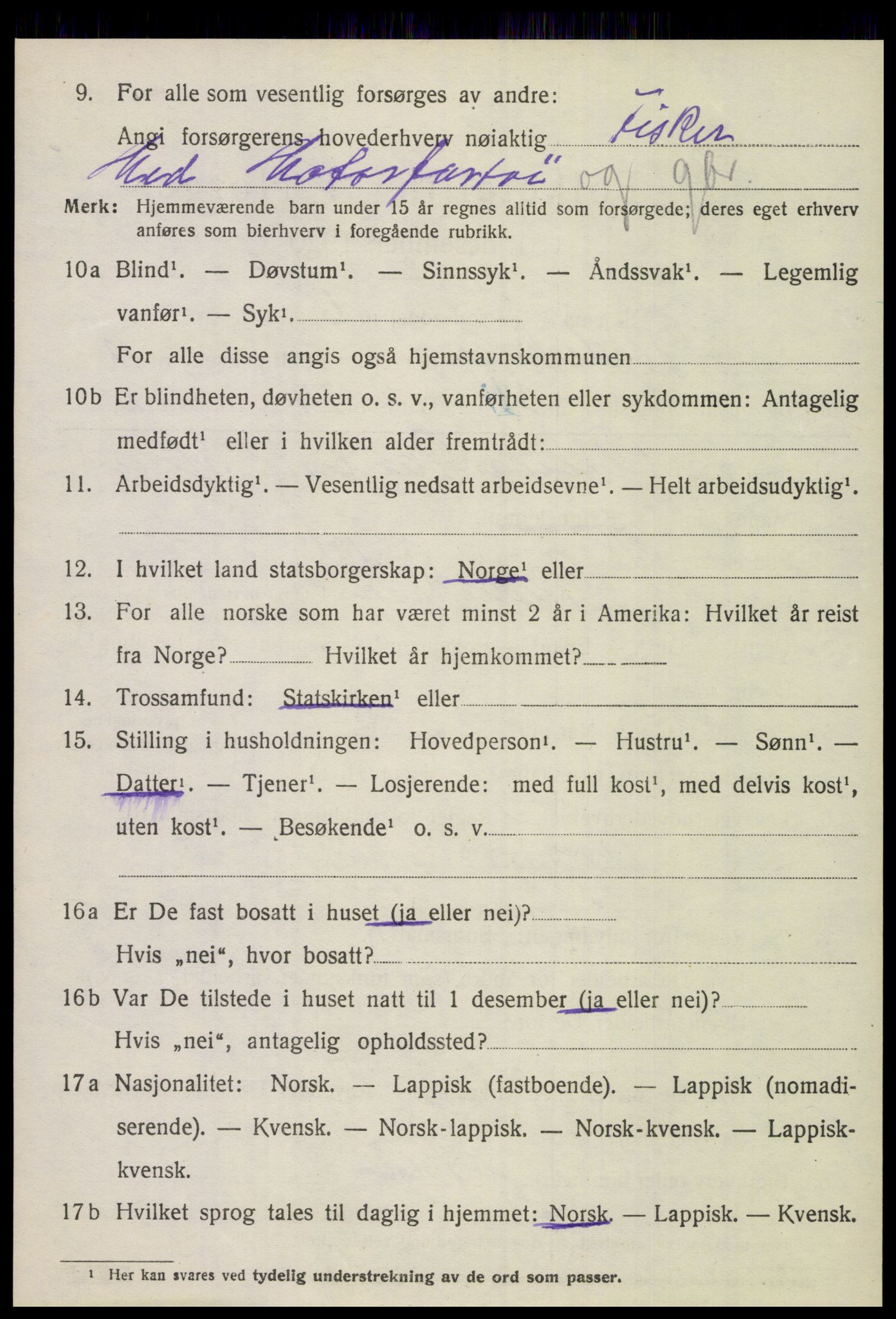 SAT, 1920 census for Gildeskål, 1920, p. 7657