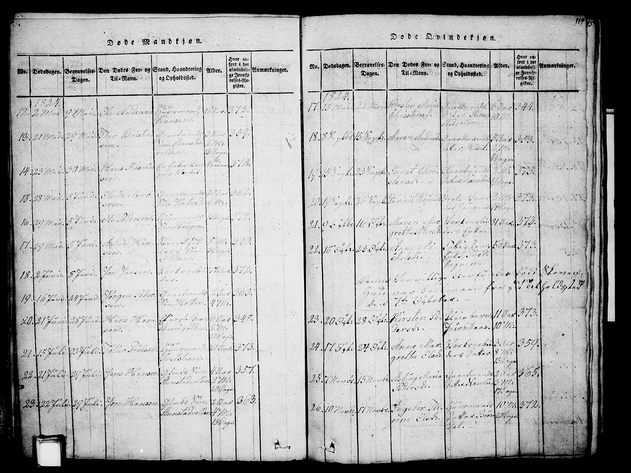 Holla kirkebøker, SAKO/A-272/G/Ga/L0001: Parish register (copy) no. I 1, 1814-1830, p. 114