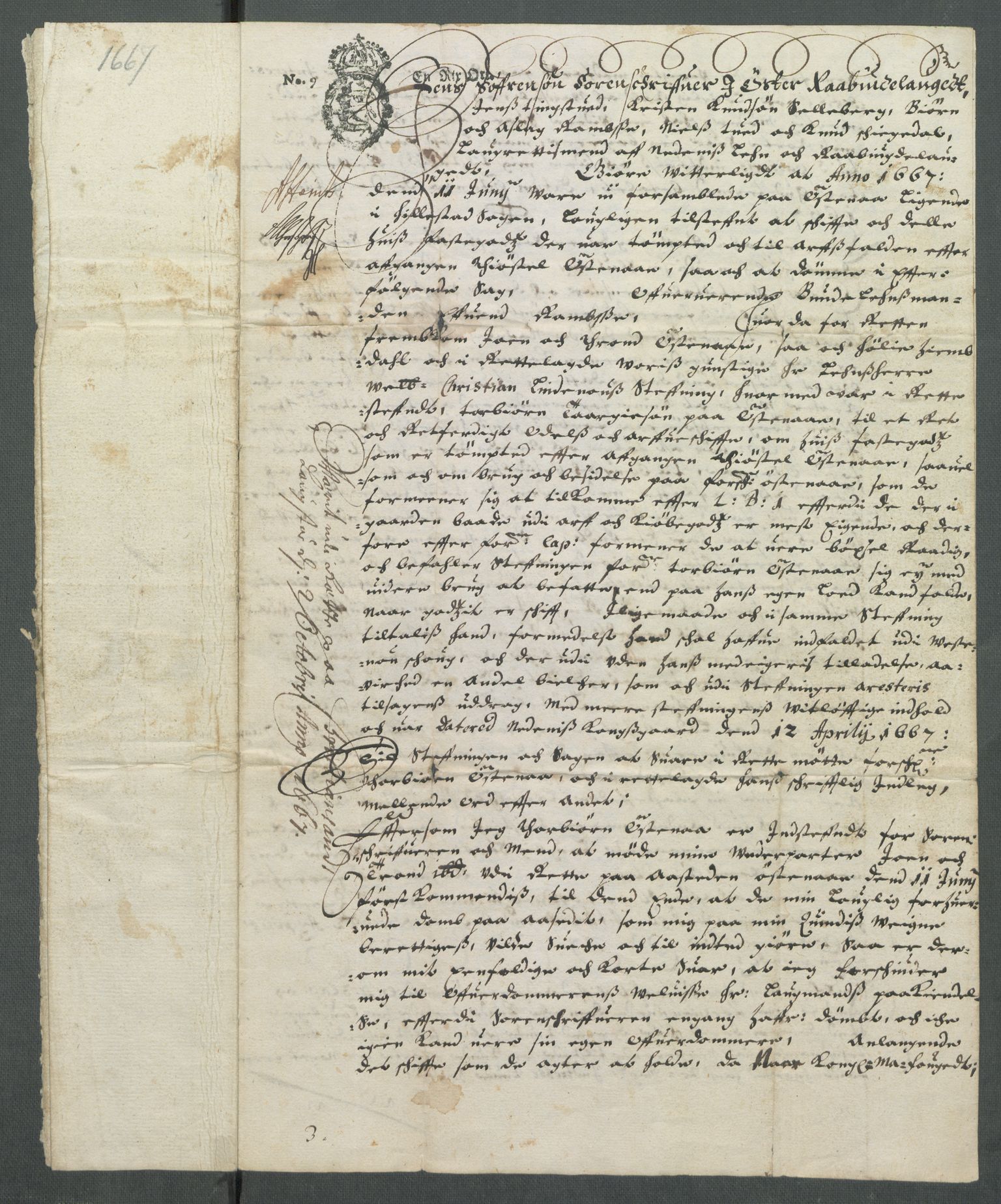 Riksarkivets diplomsamling, AV/RA-EA-5965/F02/L0171: Dokumenter, 1667-1670, p. 26