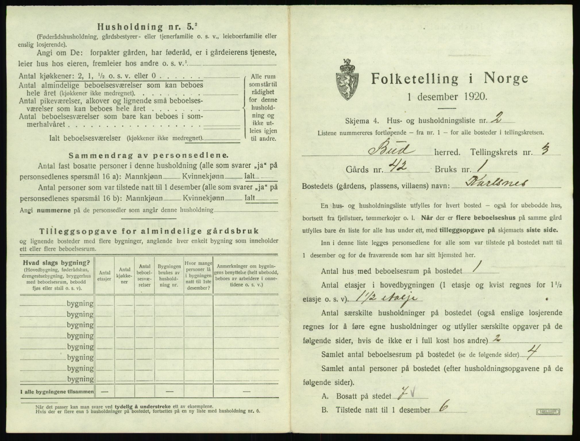 SAT, 1920 census for Bud, 1920, p. 430