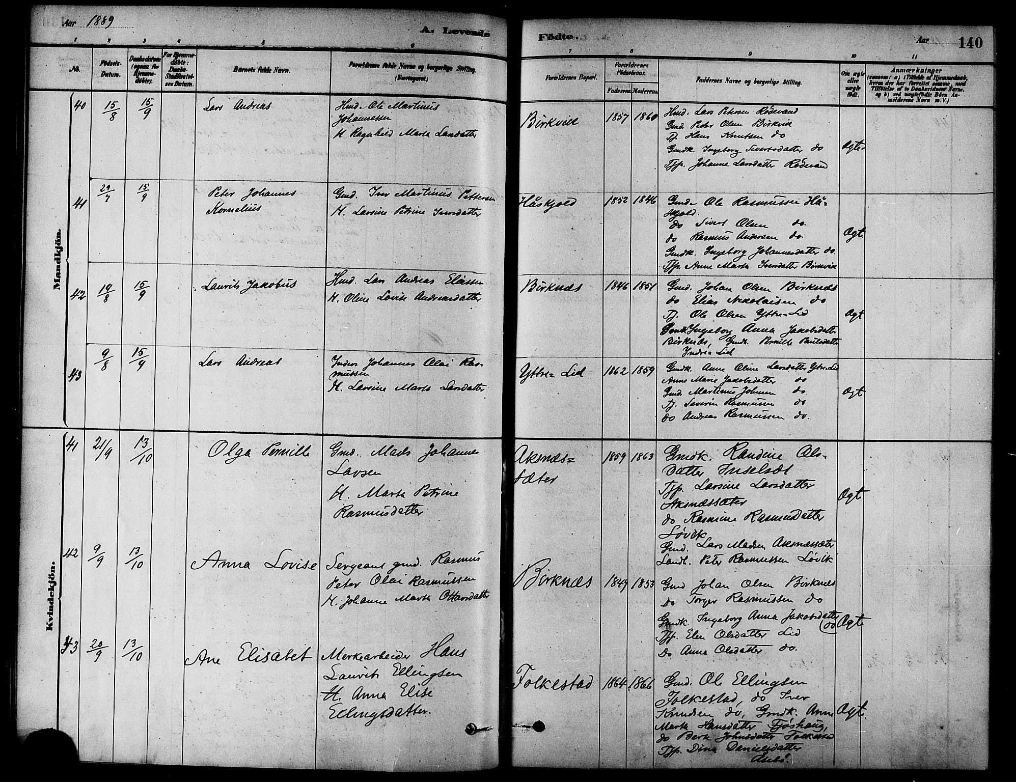 Ministerialprotokoller, klokkerbøker og fødselsregistre - Møre og Romsdal, AV/SAT-A-1454/511/L0141: Parish register (official) no. 511A08, 1878-1890, p. 140