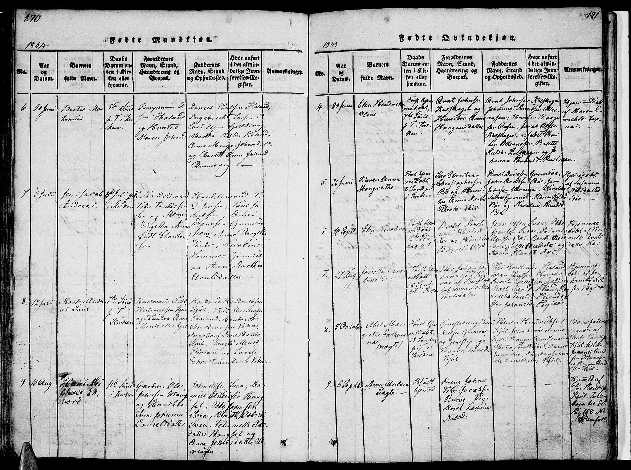 Ministerialprotokoller, klokkerbøker og fødselsregistre - Nordland, AV/SAT-A-1459/816/L0239: Parish register (official) no. 816A05, 1820-1845, p. 170-171