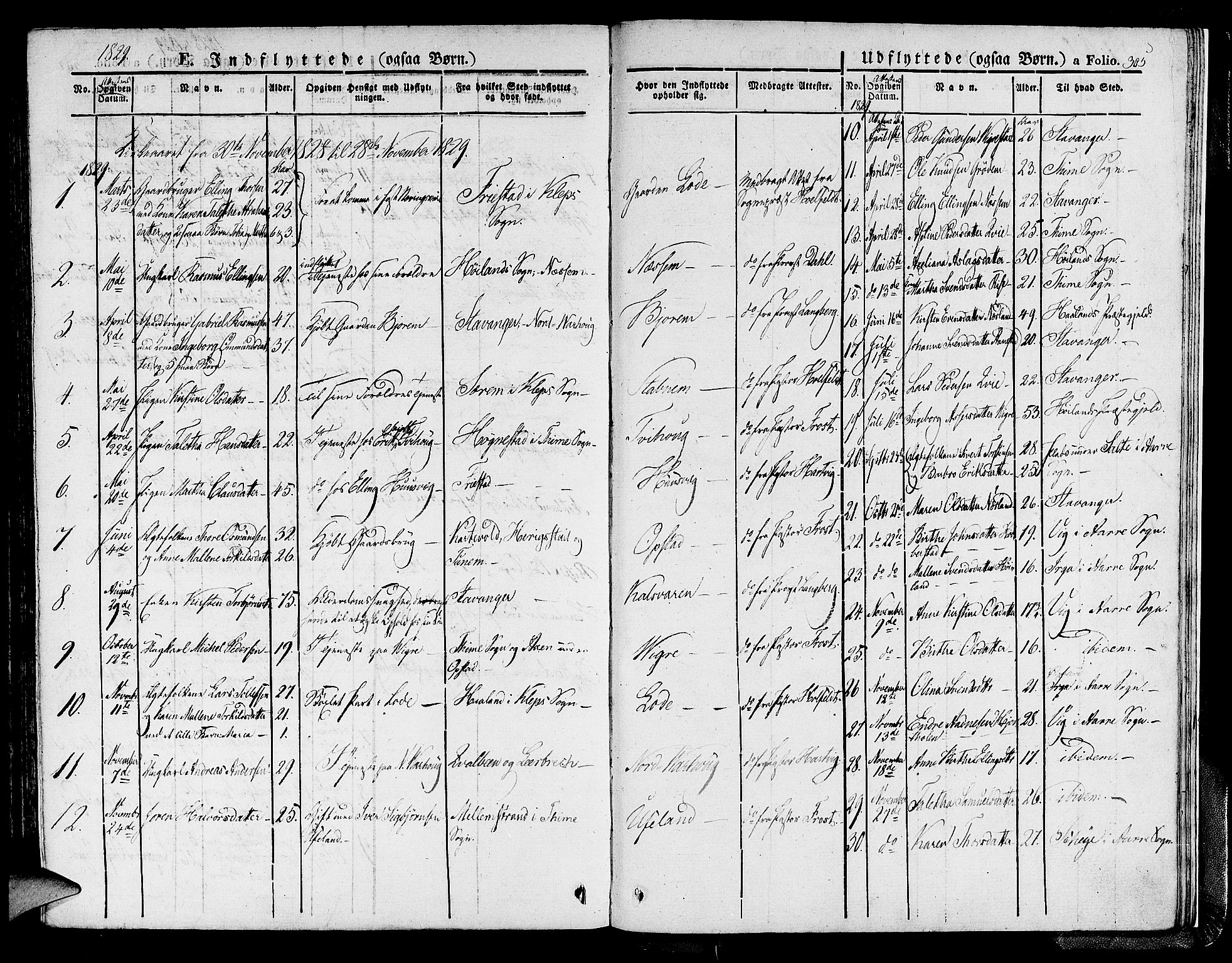 Hå sokneprestkontor, SAST/A-101801/001/30BA/L0004: Parish register (official) no. A 4.1 /1, 1826-1841, p. 305