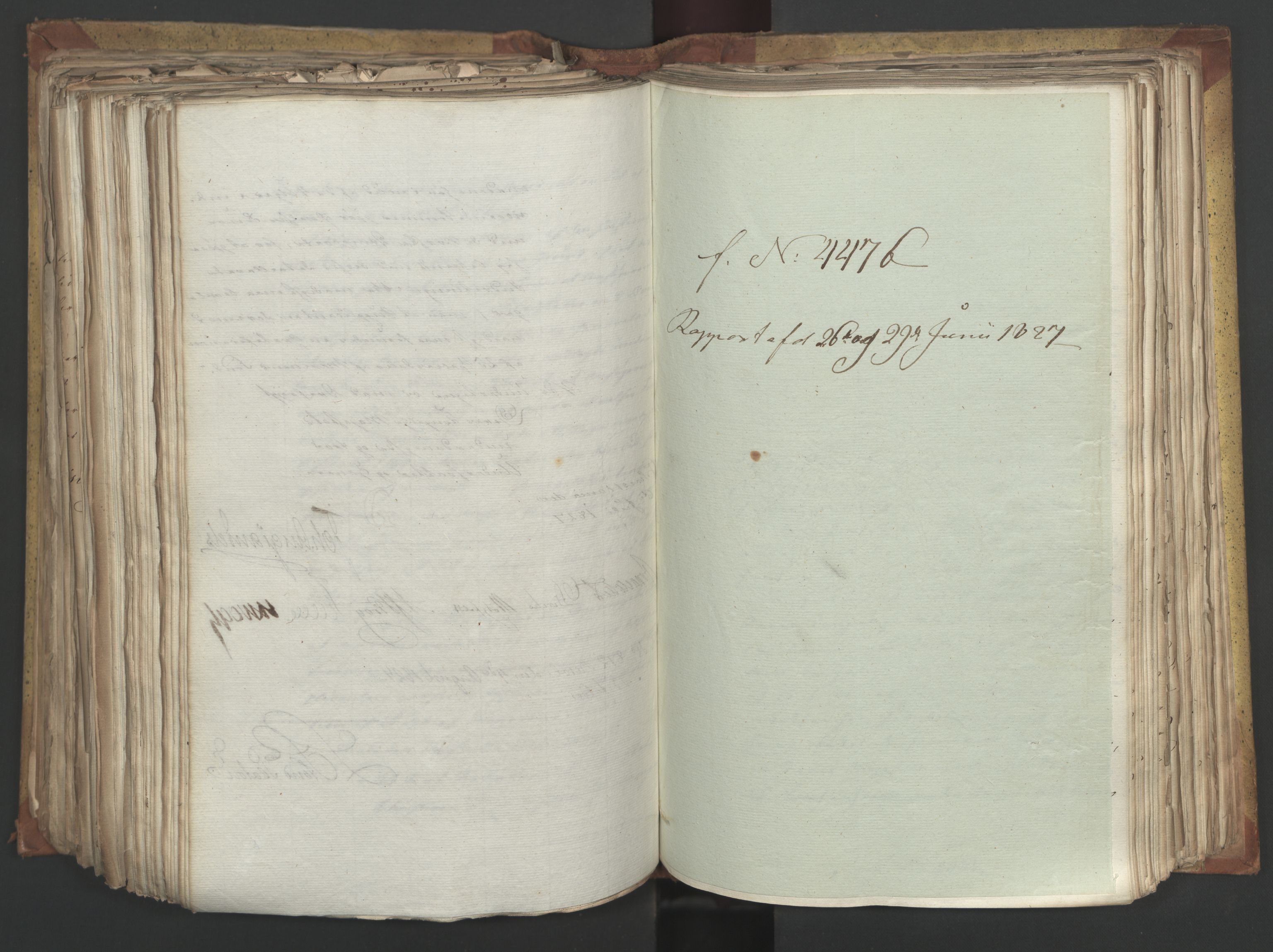 Statsrådsavdelingen i Stockholm, AV/RA-S-1003/D/Da/L0051: Regjeringsinnstillinger nr. 4310-4565, 1827, p. 419