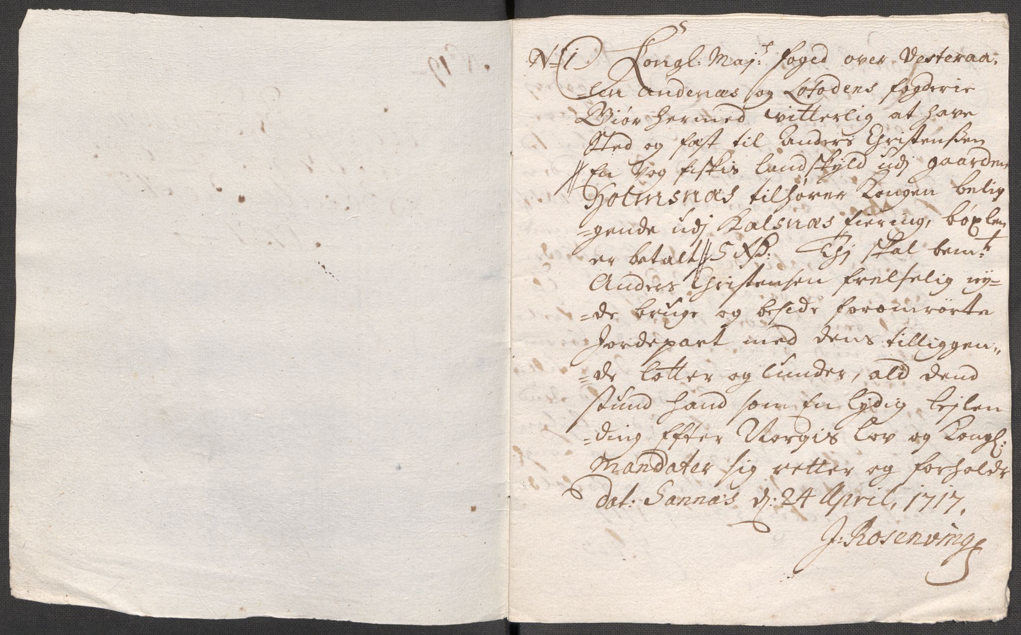 Rentekammeret inntil 1814, Reviderte regnskaper, Fogderegnskap, AV/RA-EA-4092/R67/L4683: Fogderegnskap Vesterålen, Andenes og Lofoten, 1717, p. 139