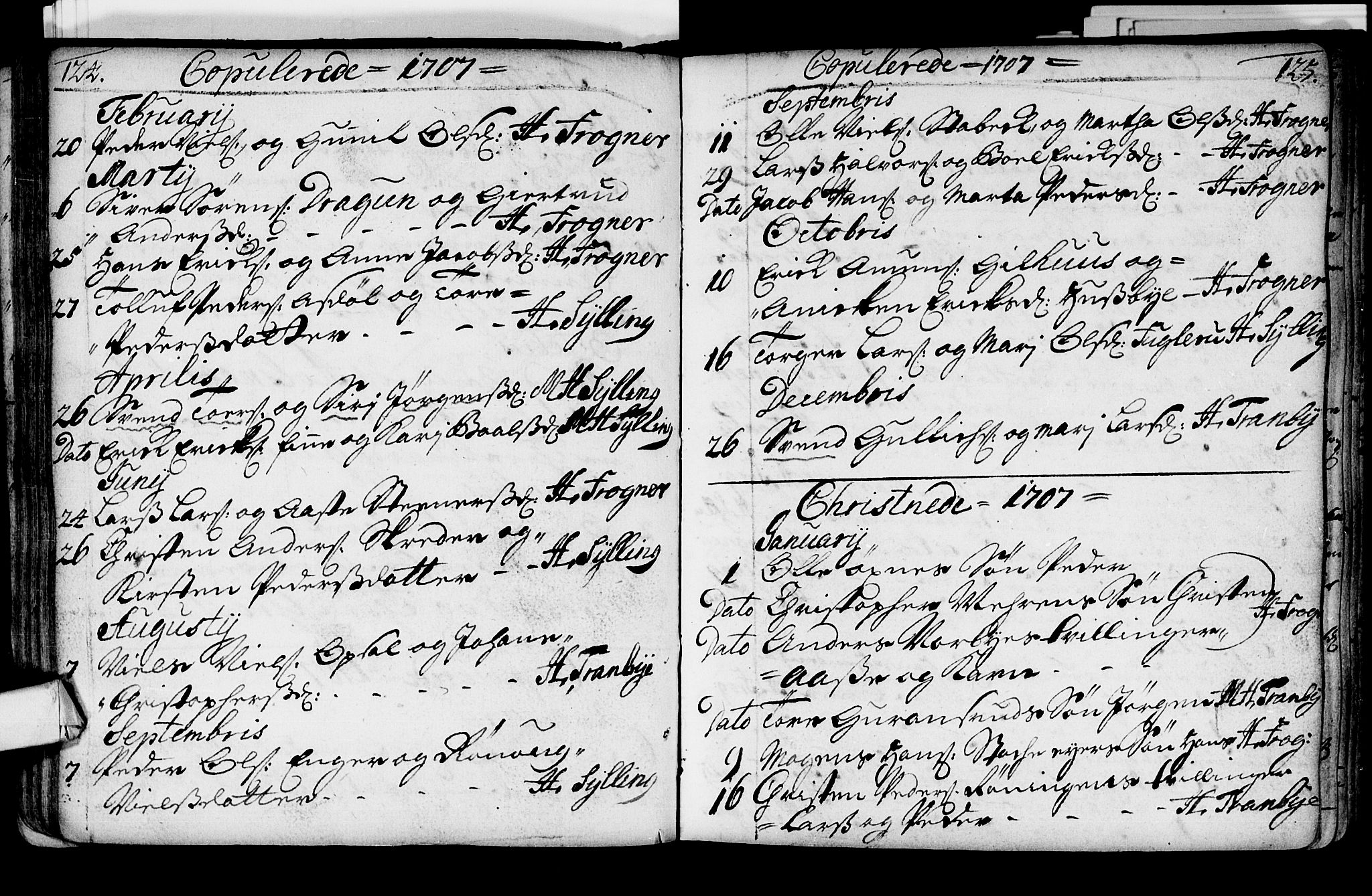 Lier kirkebøker, AV/SAKO-A-230/F/Fa/L0002: Parish register (official) no. I 2, 1701-1726, p. 124-125