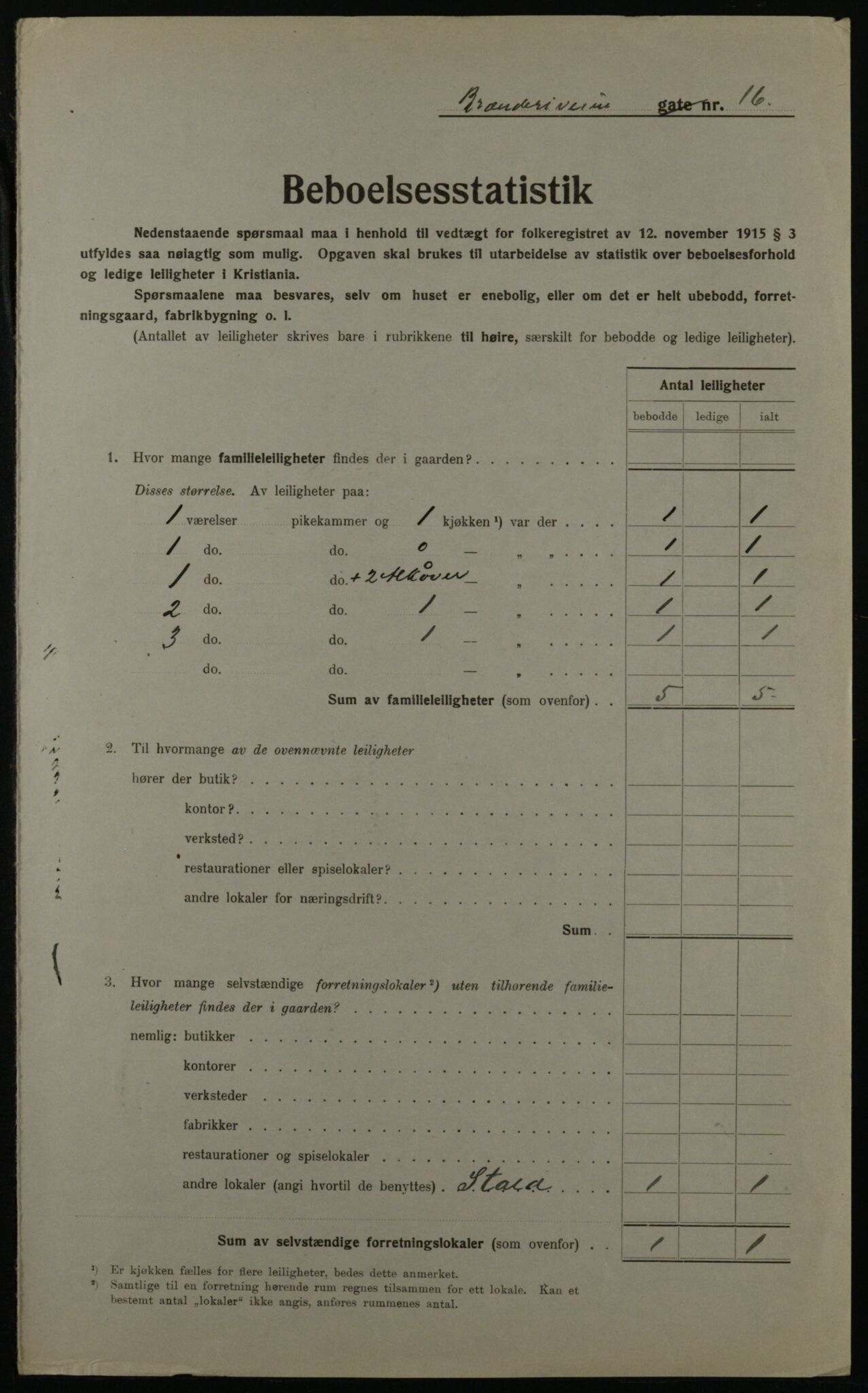 OBA, Municipal Census 1923 for Kristiania, 1923, p. 11145