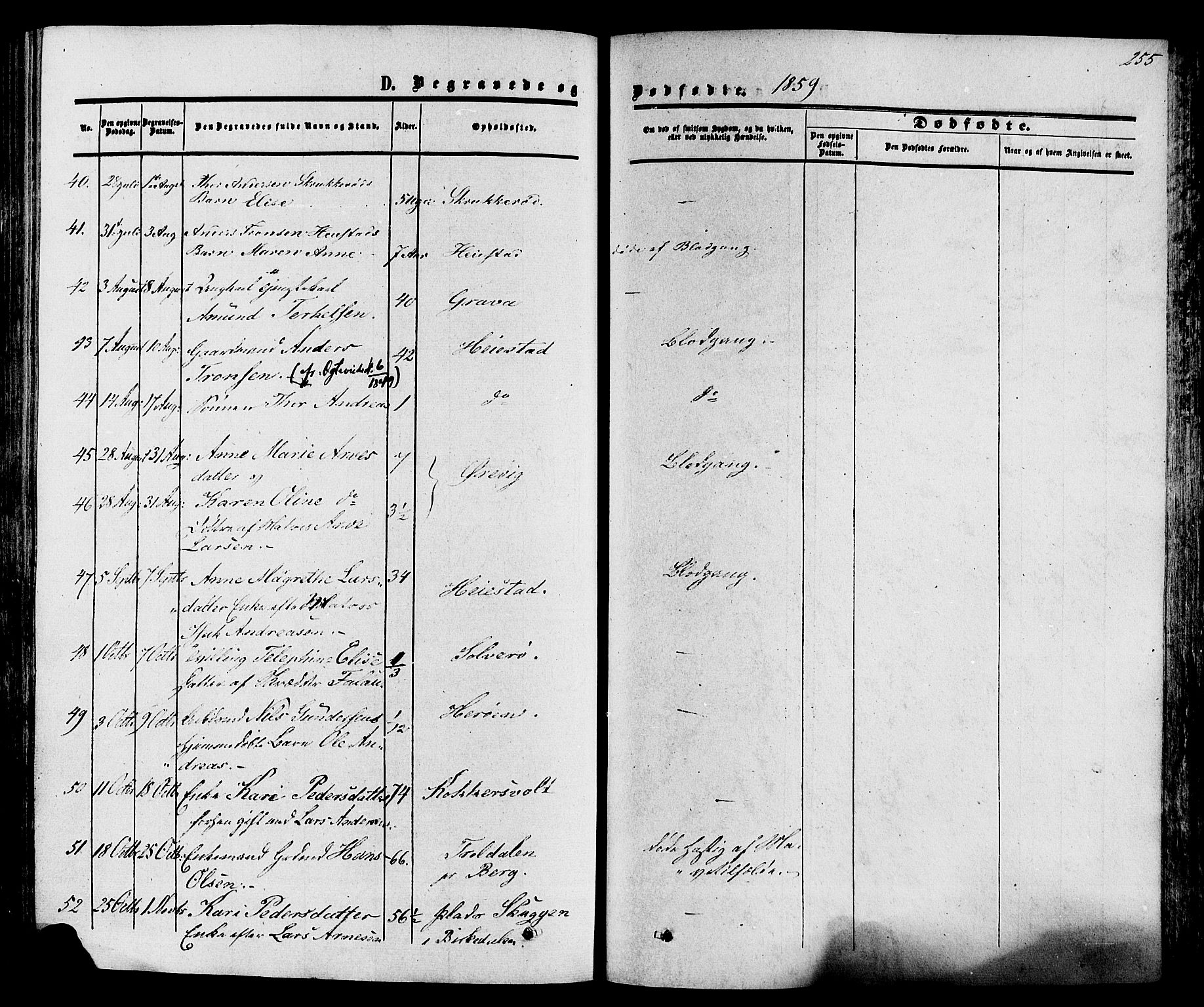 Eidanger kirkebøker, SAKO/A-261/F/Fa/L0010: Parish register (official) no. 10, 1859-1874, p. 255