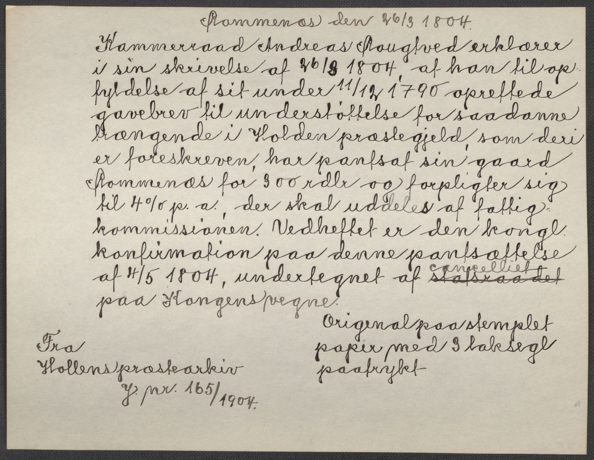 Riksarkivets diplomsamling, AV/RA-EA-5965/F15/L0026: Prestearkiv - Telemark, 1575-1838, p. 207