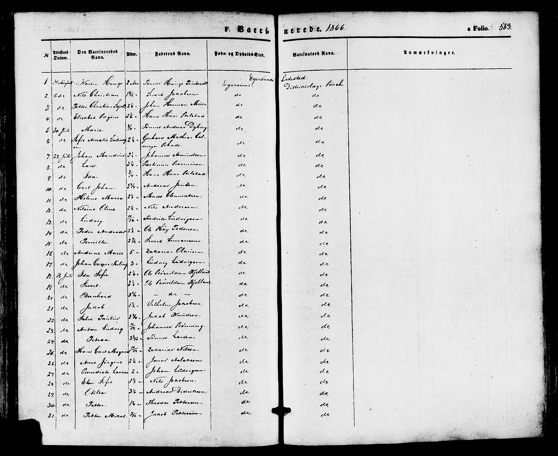 Eigersund sokneprestkontor, SAST/A-101807/S08/L0014: Parish register (official) no. A 13, 1866-1878, p. 563