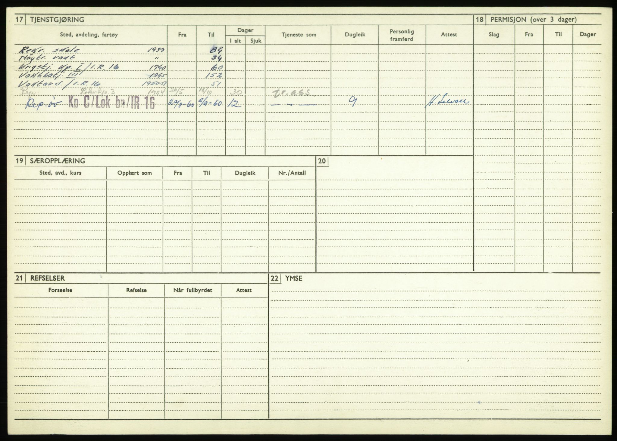 Forsvaret, Troms infanteriregiment nr. 16, AV/RA-RAFA-3146/P/Pa/L0021: Rulleblad for regimentets menige mannskaper, årsklasse 1937, 1937, p. 158