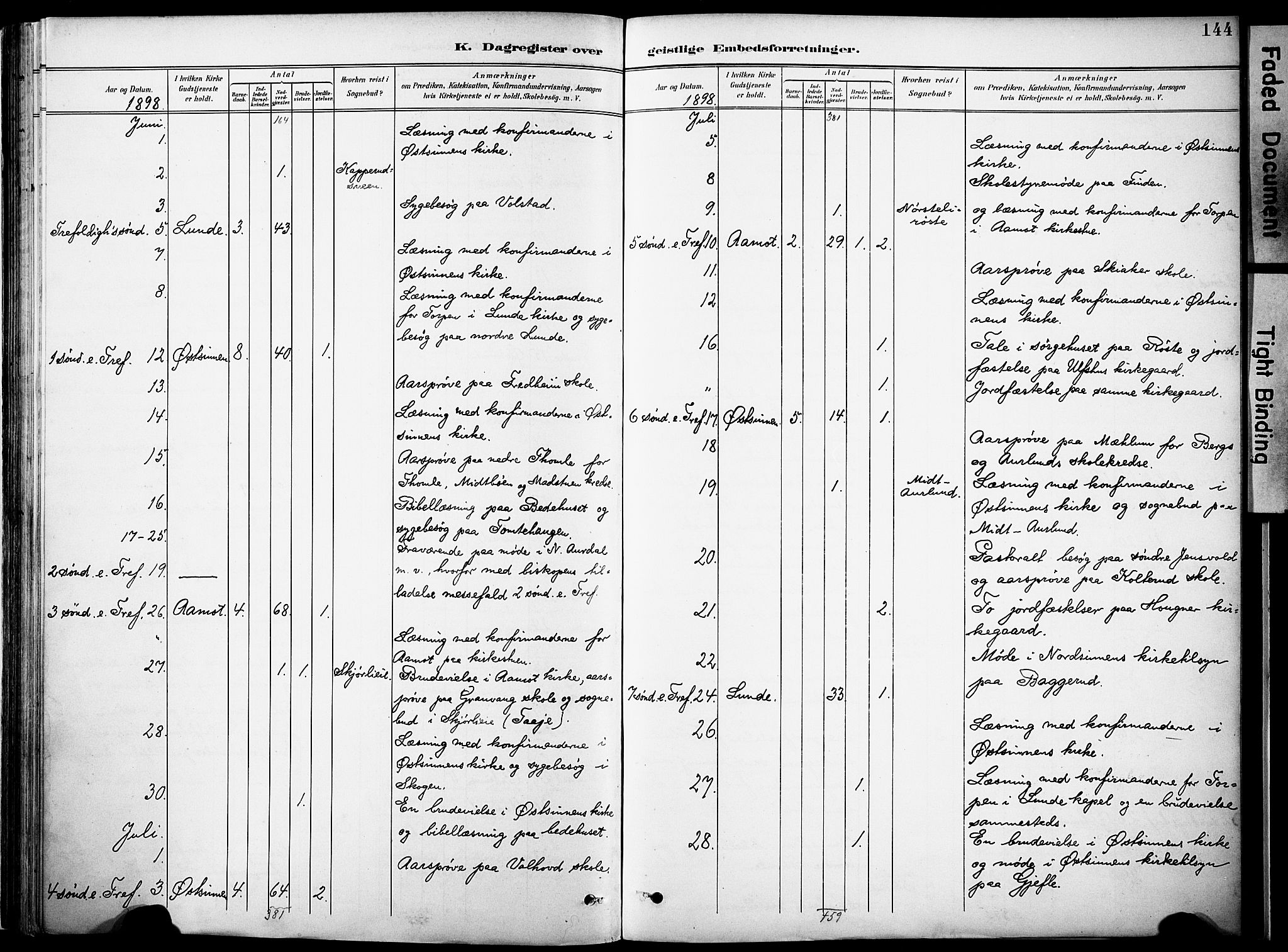 Nordre Land prestekontor, AV/SAH-PREST-124/H/Ha/Haa/L0006: Parish register (official) no. 6, 1897-1914, p. 144