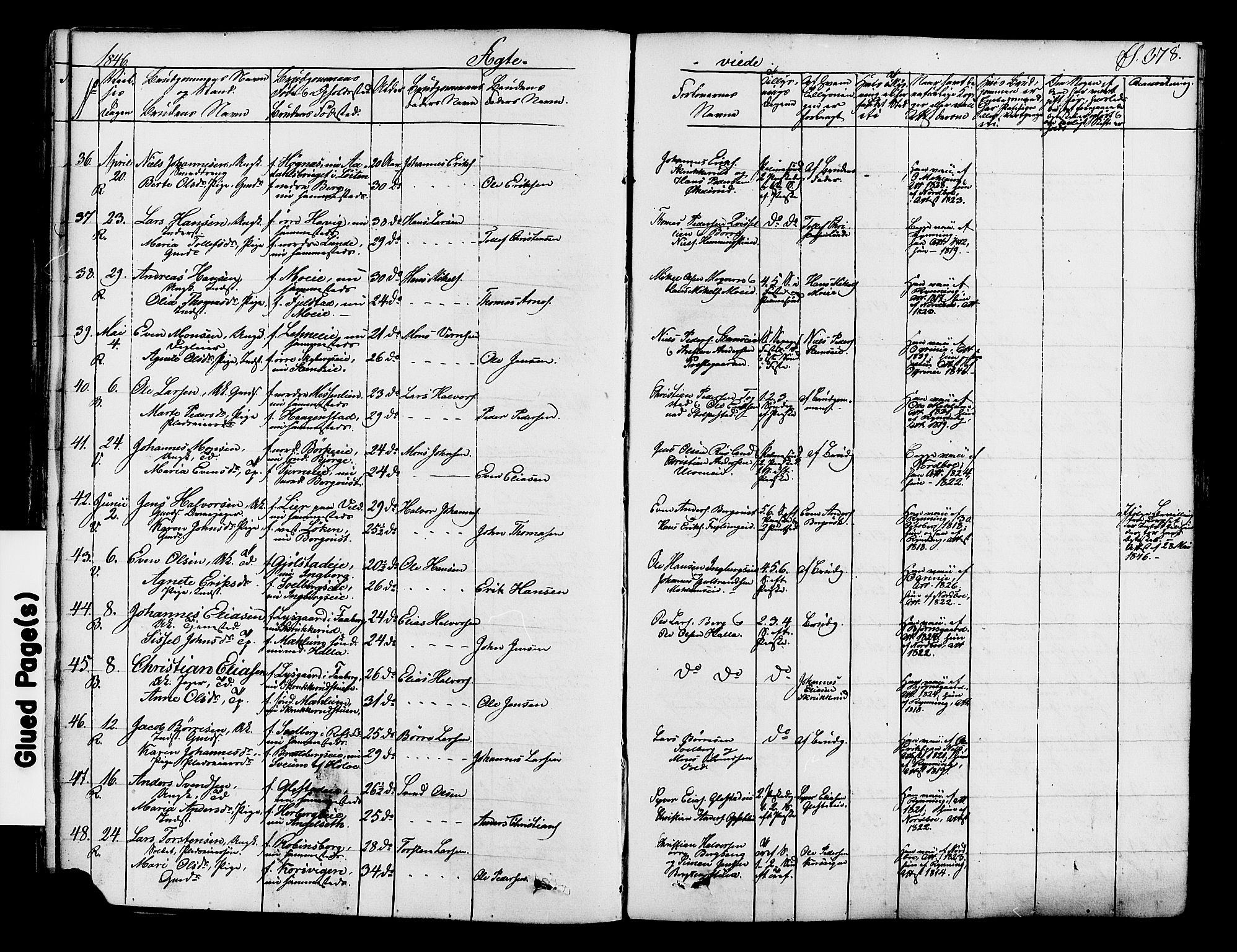 Ringsaker prestekontor, SAH/PREST-014/K/Ka/L0008: Parish register (official) no. 8, 1837-1850, p. 378