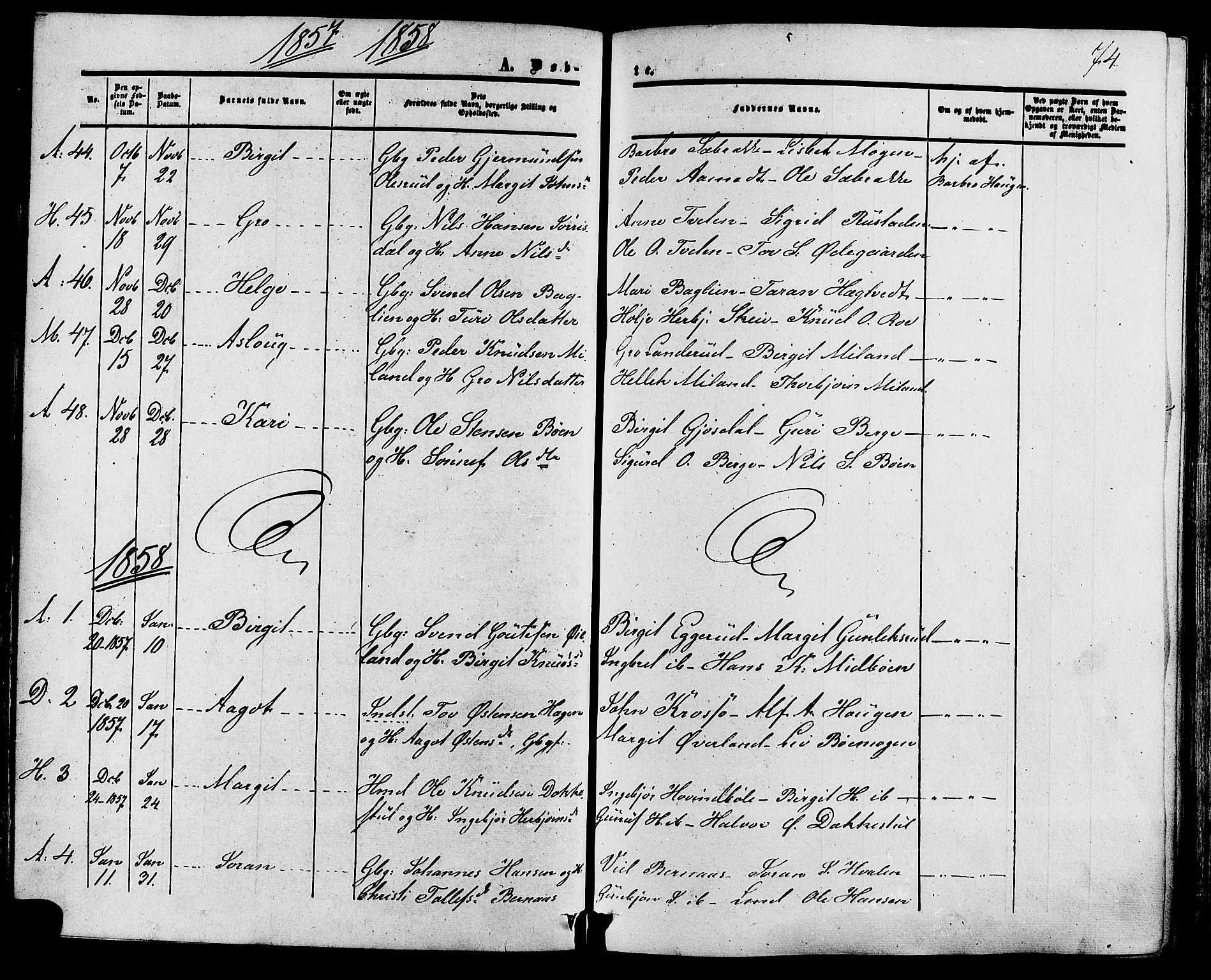Tinn kirkebøker, SAKO/A-308/F/Fa/L0006: Parish register (official) no. I 6, 1857-1878, p. 74