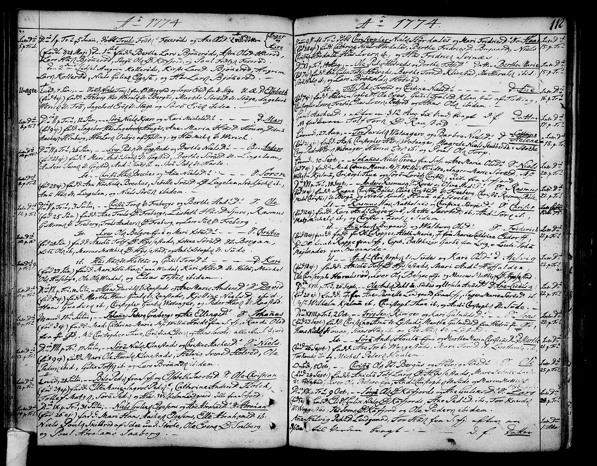 Sandar kirkebøker, SAKO/A-243/F/Fa/L0002: Parish register (official) no. 2, 1733-1788, p. 112