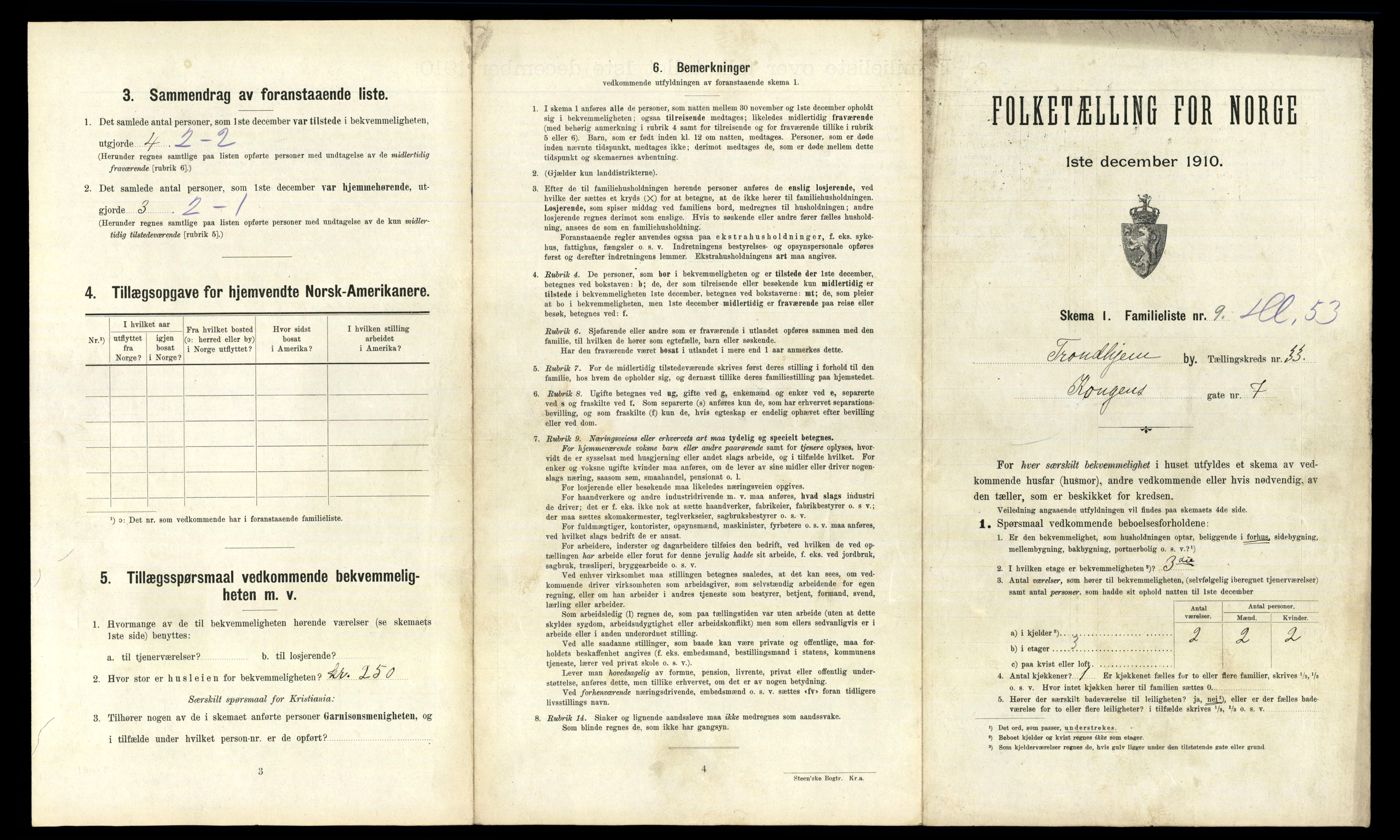 RA, 1910 census for Trondheim, 1910, p. 9345