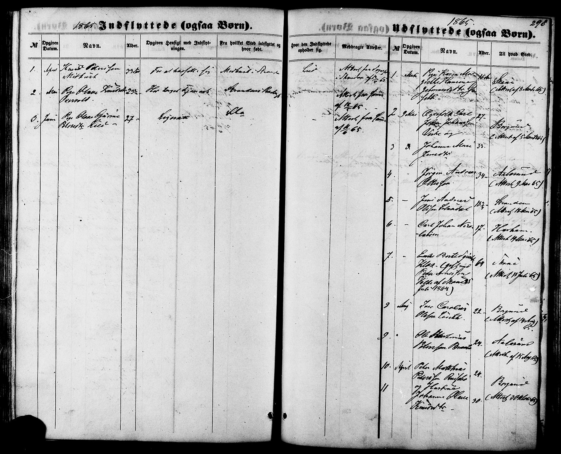 Ministerialprotokoller, klokkerbøker og fødselsregistre - Møre og Romsdal, SAT/A-1454/522/L0314: Parish register (official) no. 522A09, 1863-1877, p. 298