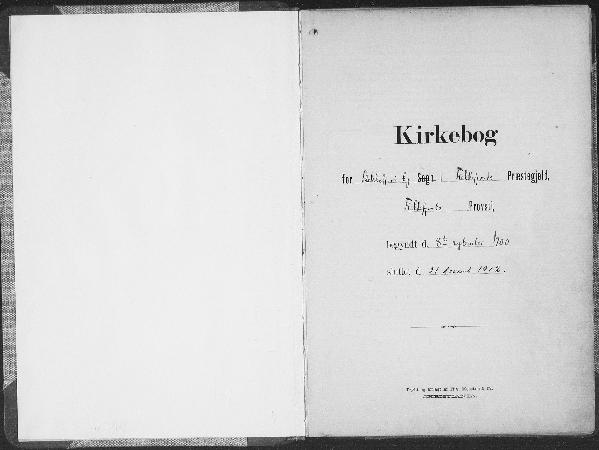 Flekkefjord sokneprestkontor, SAK/1111-0012/F/Fa/Faa/L0002: Parish register (official) no. A 2, 1900-1912