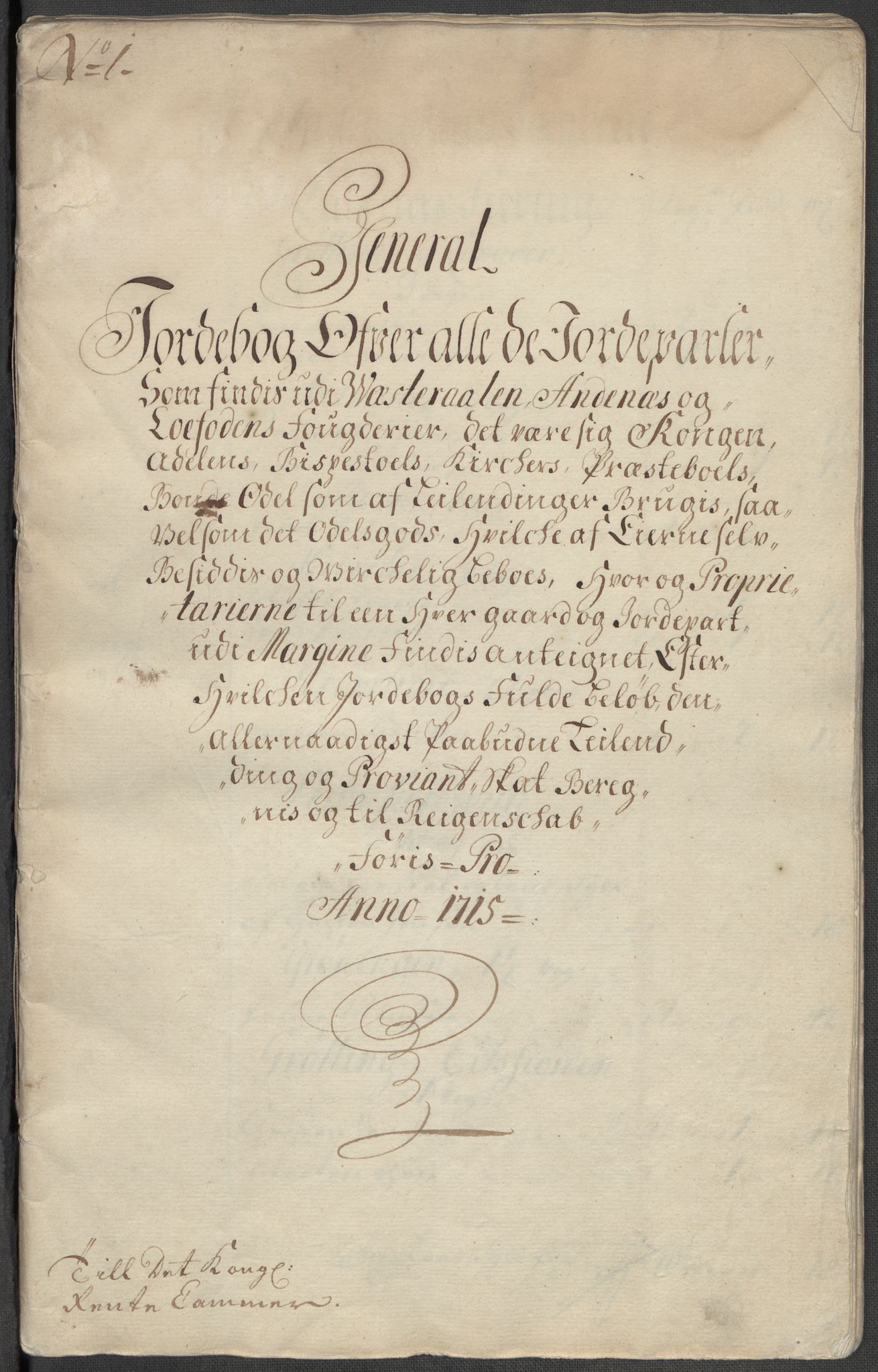 Rentekammeret inntil 1814, Reviderte regnskaper, Fogderegnskap, RA/EA-4092/R67/L4681: Fogderegnskap Vesterålen, Andenes og Lofoten, 1715, p. 26