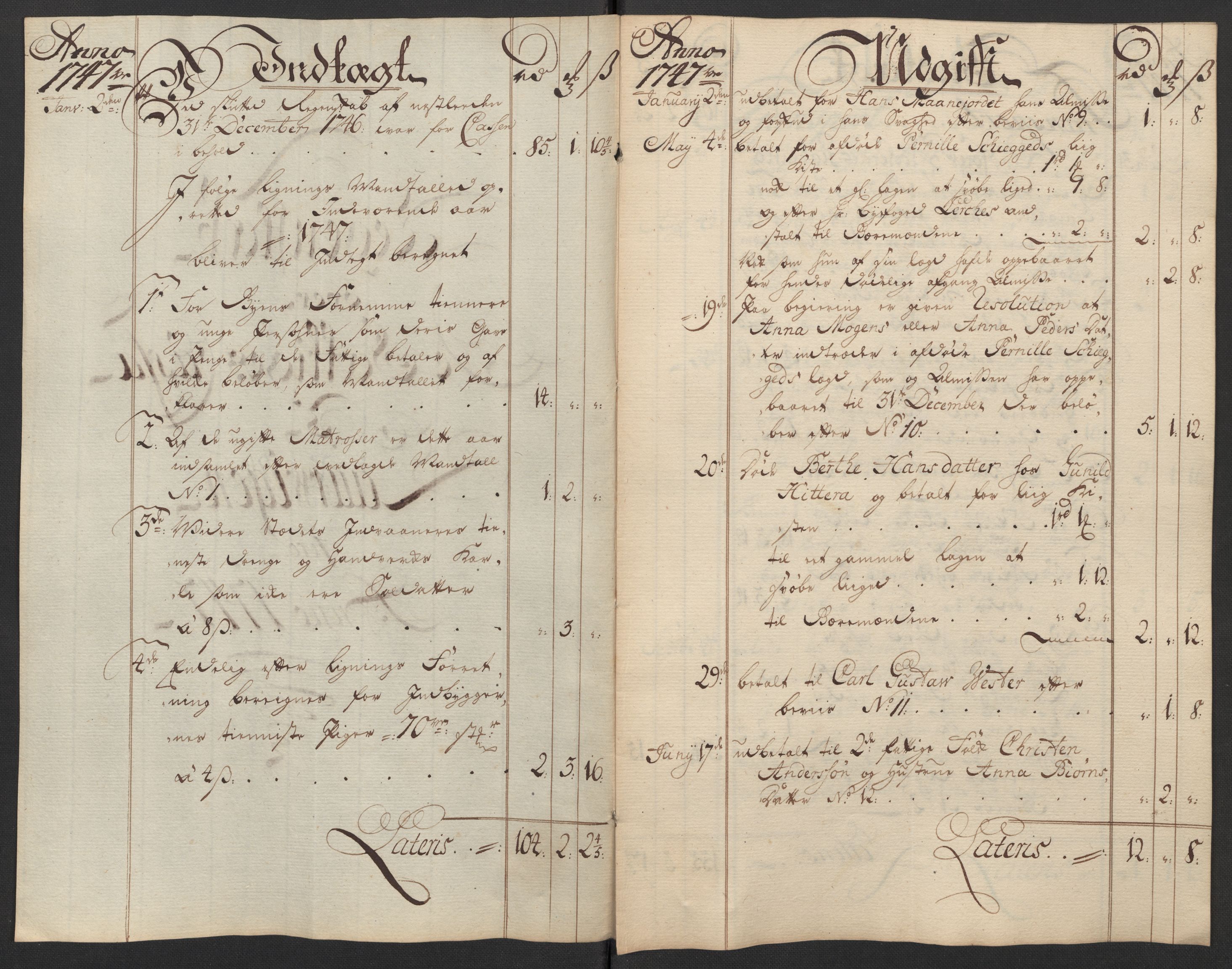 Kristiania tukthus, AV/SAO-A-10644/A/Ad/Adb/L0011: Innkomne skriv, rapporter og regnskap, 1742-1783, p. 46