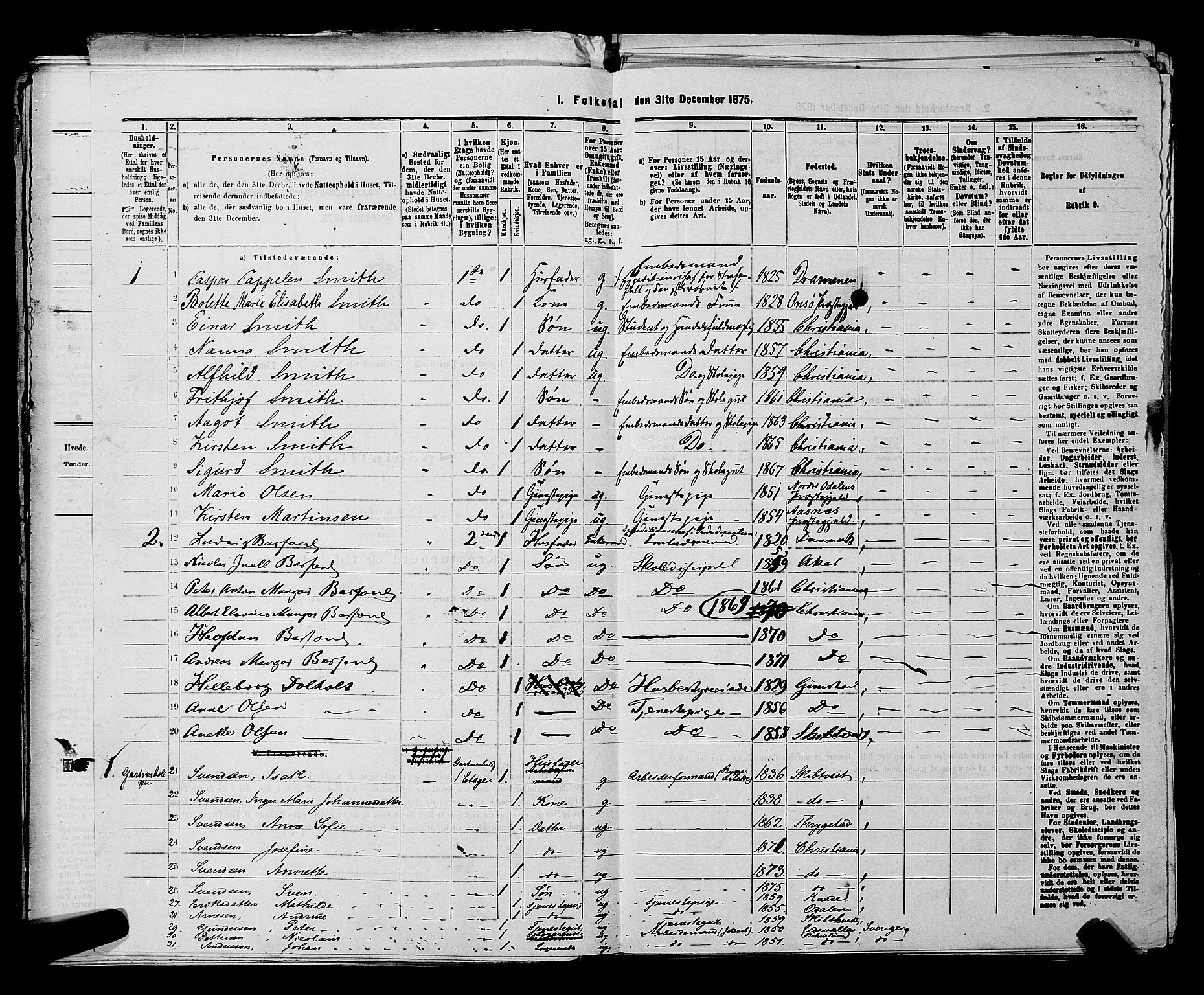 RA, 1875 census for 0301 Kristiania, 1875, p. 6027