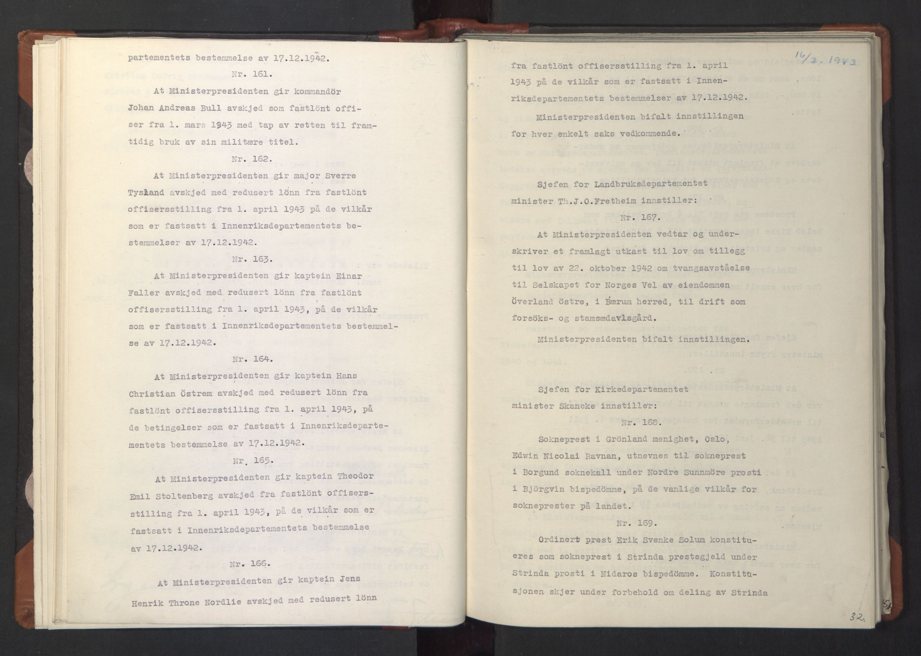 NS-administrasjonen 1940-1945 (Statsrådsekretariatet, de kommisariske statsråder mm), RA/S-4279/D/Da/L0003: Vedtak (Beslutninger) nr. 1-746 og tillegg nr. 1-47 (RA. j.nr. 1394/1944, tilgangsnr. 8/1944, 1943, p. 34