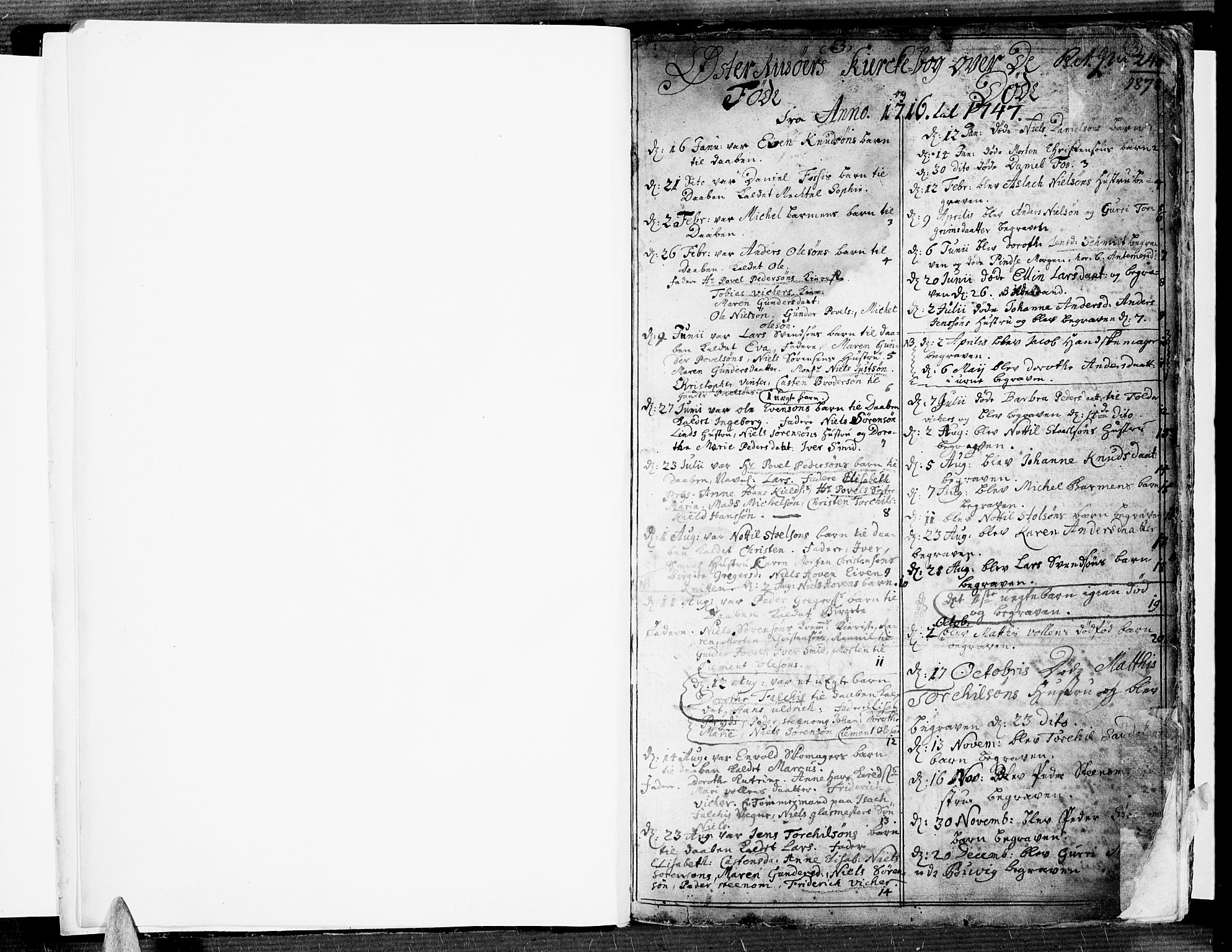 Risør sokneprestkontor, AV/SAK-1111-0035/F/Fb/L0001: Parish register (copy) no. B 1, 1716-1747, p. 2-3