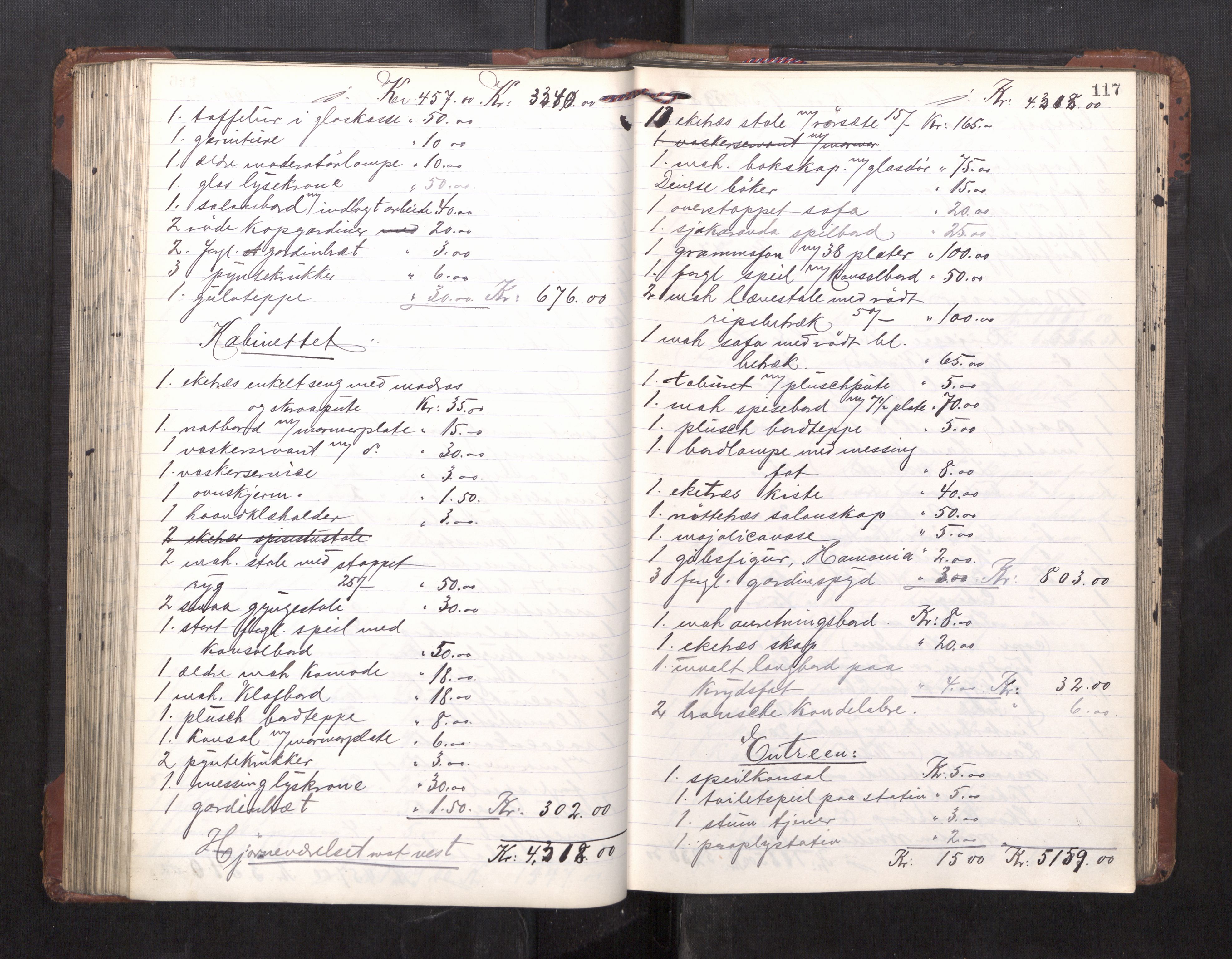 Trondheim byfogd, AV/SAT-A-0003/1/3/3C/L0035: Skifteregistreringsprotokoll - 26/2-13/5. (u/ register), 1915-1918, p. 117