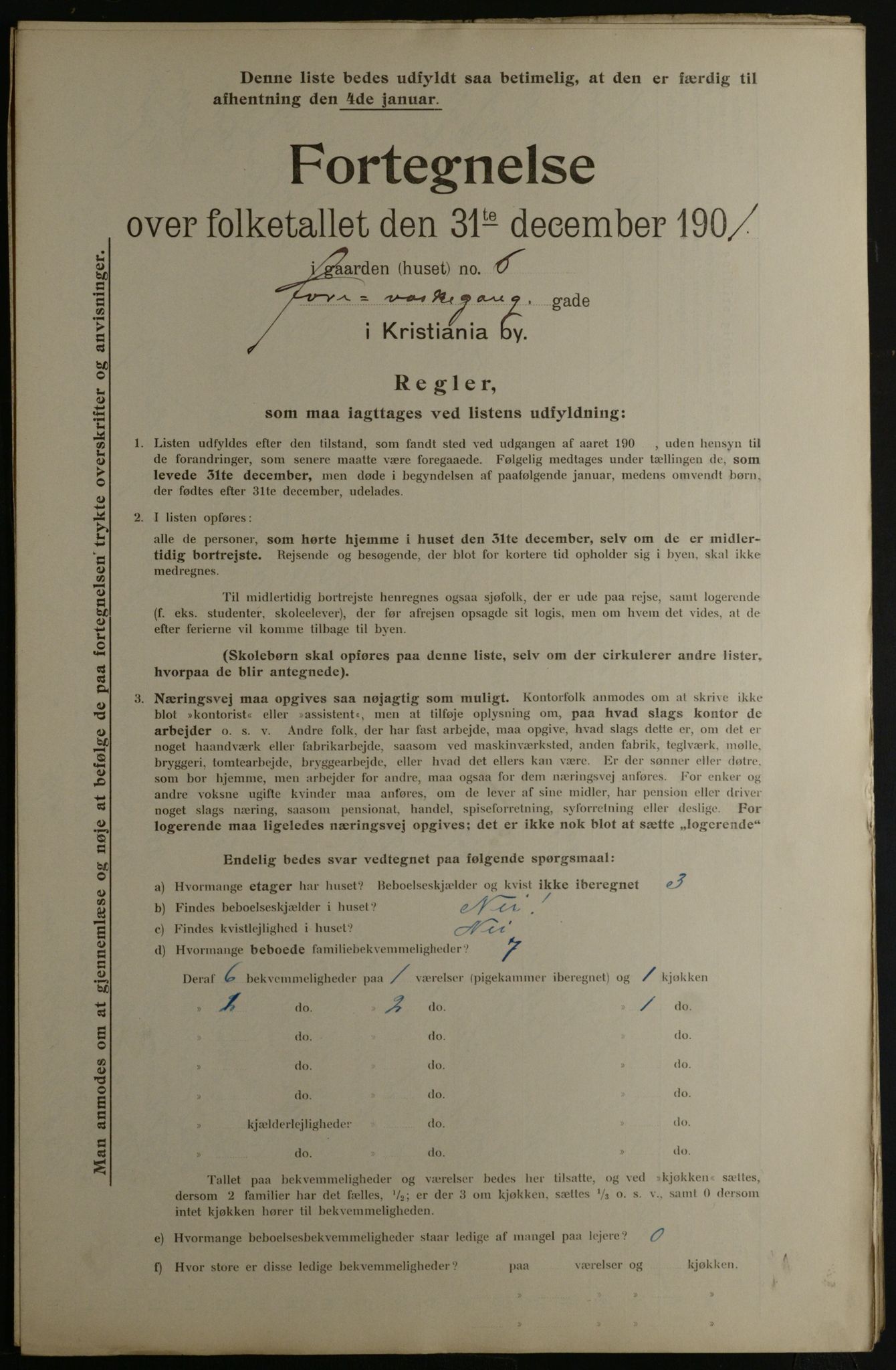 OBA, Municipal Census 1901 for Kristiania, 1901, p. 19790