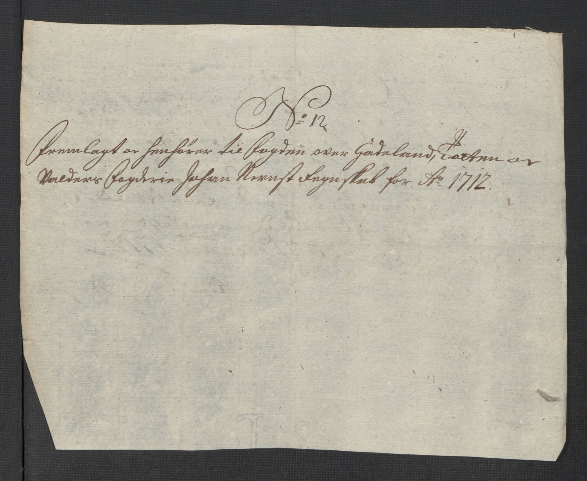 Rentekammeret inntil 1814, Reviderte regnskaper, Fogderegnskap, AV/RA-EA-4092/R18/L1309: Fogderegnskap Hadeland, Toten og Valdres, 1712, p. 345