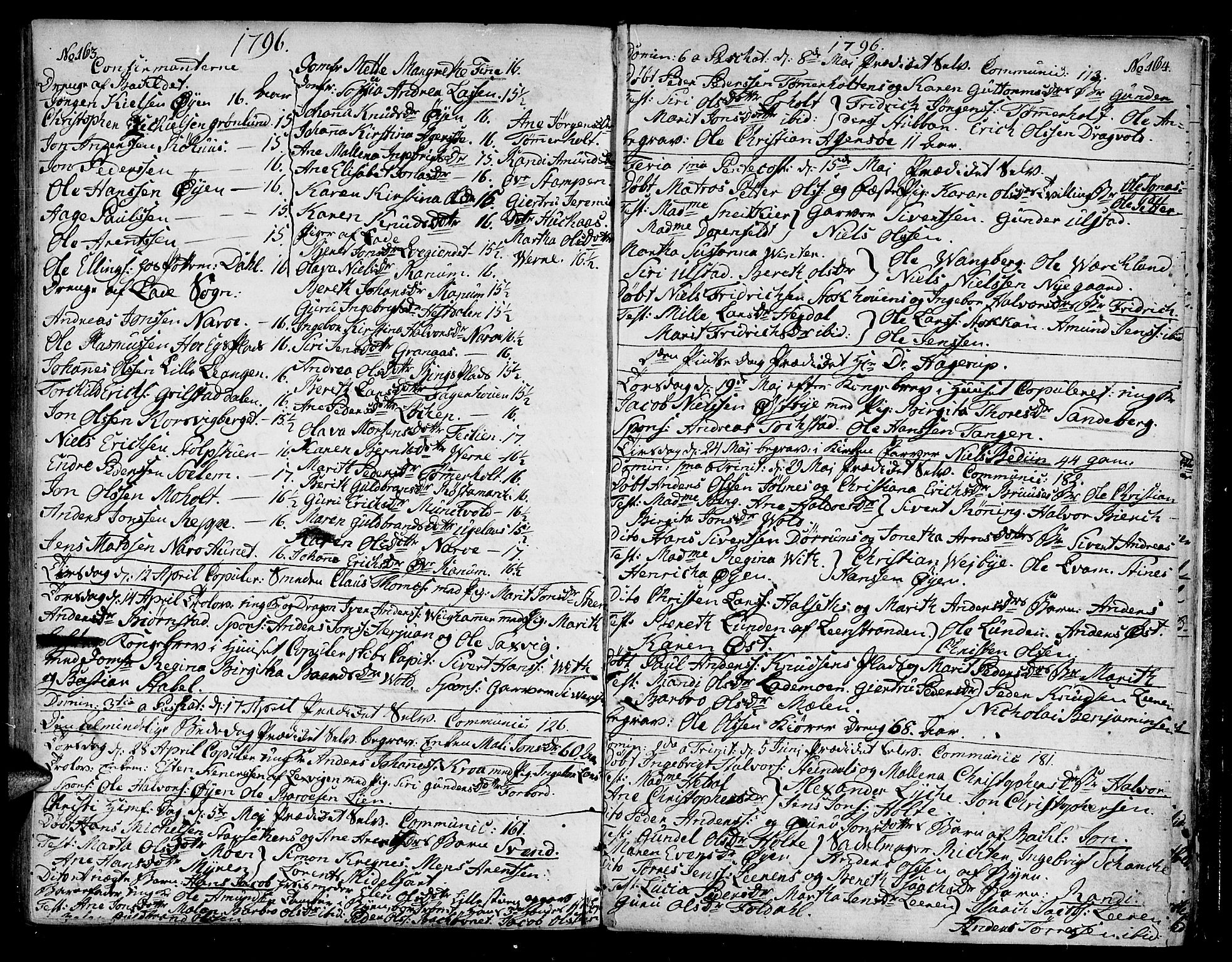 Ministerialprotokoller, klokkerbøker og fødselsregistre - Sør-Trøndelag, SAT/A-1456/604/L0180: Parish register (official) no. 604A01, 1780-1797, p. 163-164