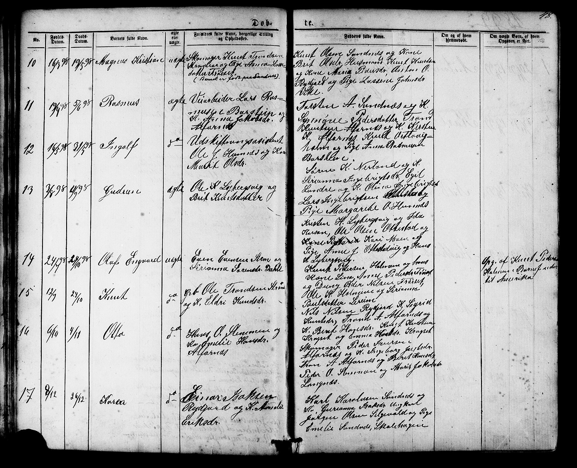 Ministerialprotokoller, klokkerbøker og fødselsregistre - Møre og Romsdal, SAT/A-1454/548/L0614: Parish register (copy) no. 548C02, 1867-1917, p. 48