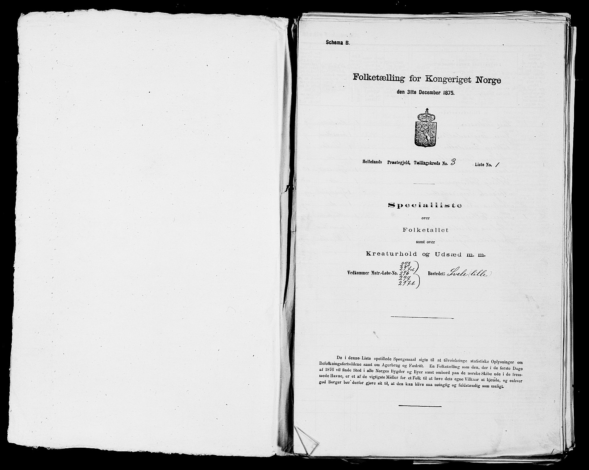 SAST, 1875 census for 1115P Helleland, 1875, p. 773