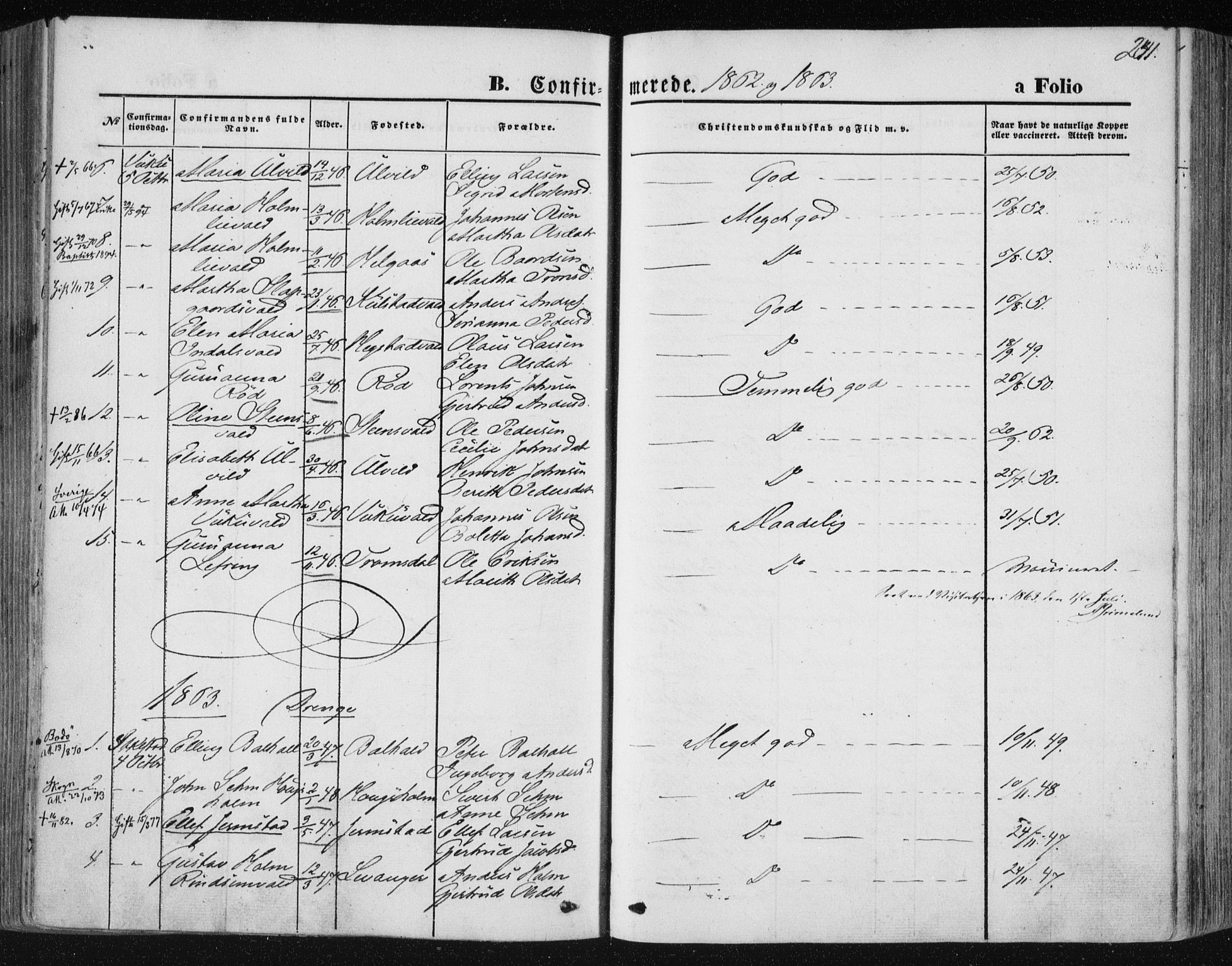 Ministerialprotokoller, klokkerbøker og fødselsregistre - Nord-Trøndelag, SAT/A-1458/723/L0241: Parish register (official) no. 723A10, 1860-1869, p. 241