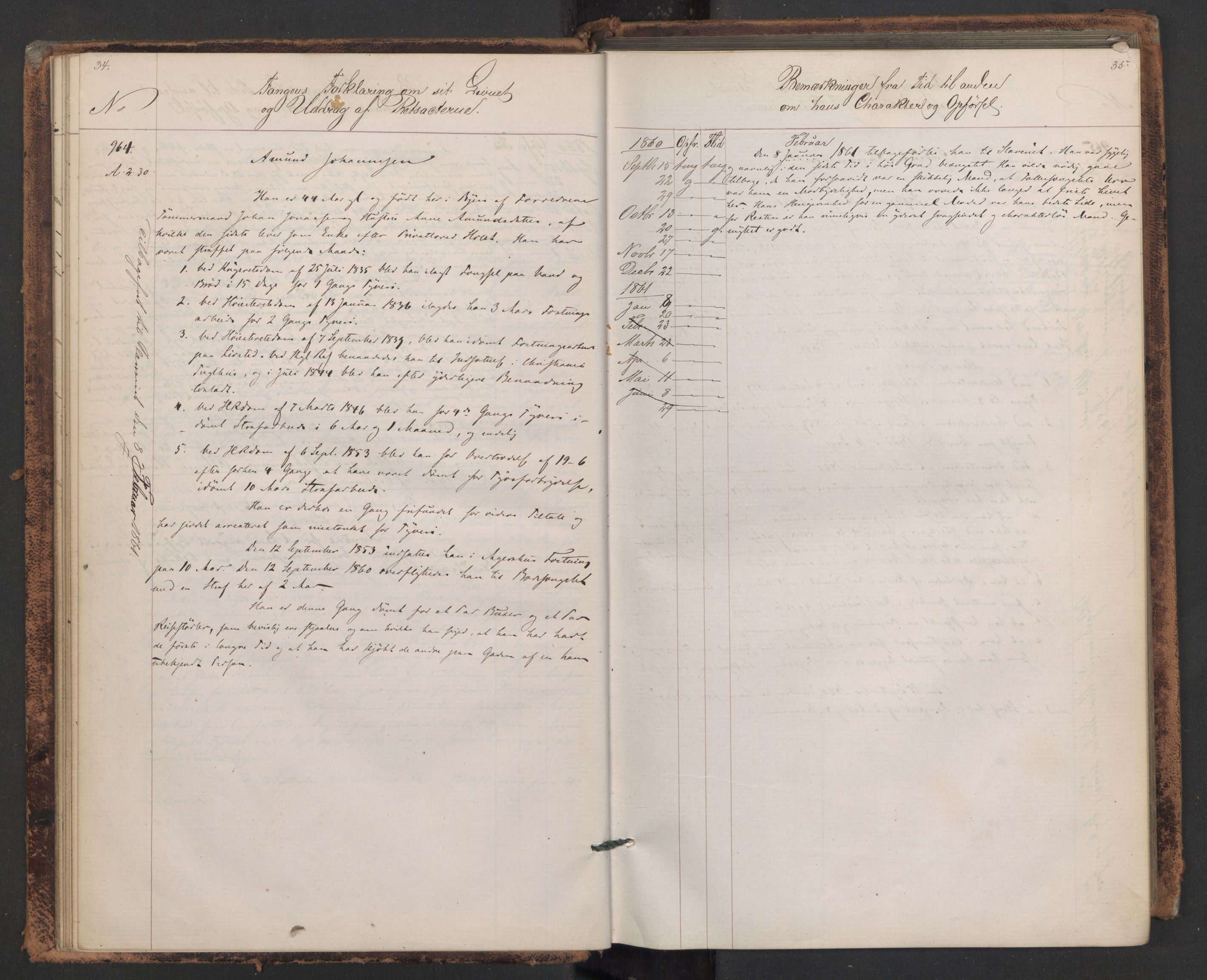 Botsfengslet, AV/RA-S-1539/D/Db/Dbb/L0007: 945b - 258c, 1860-1862, p. 34-35