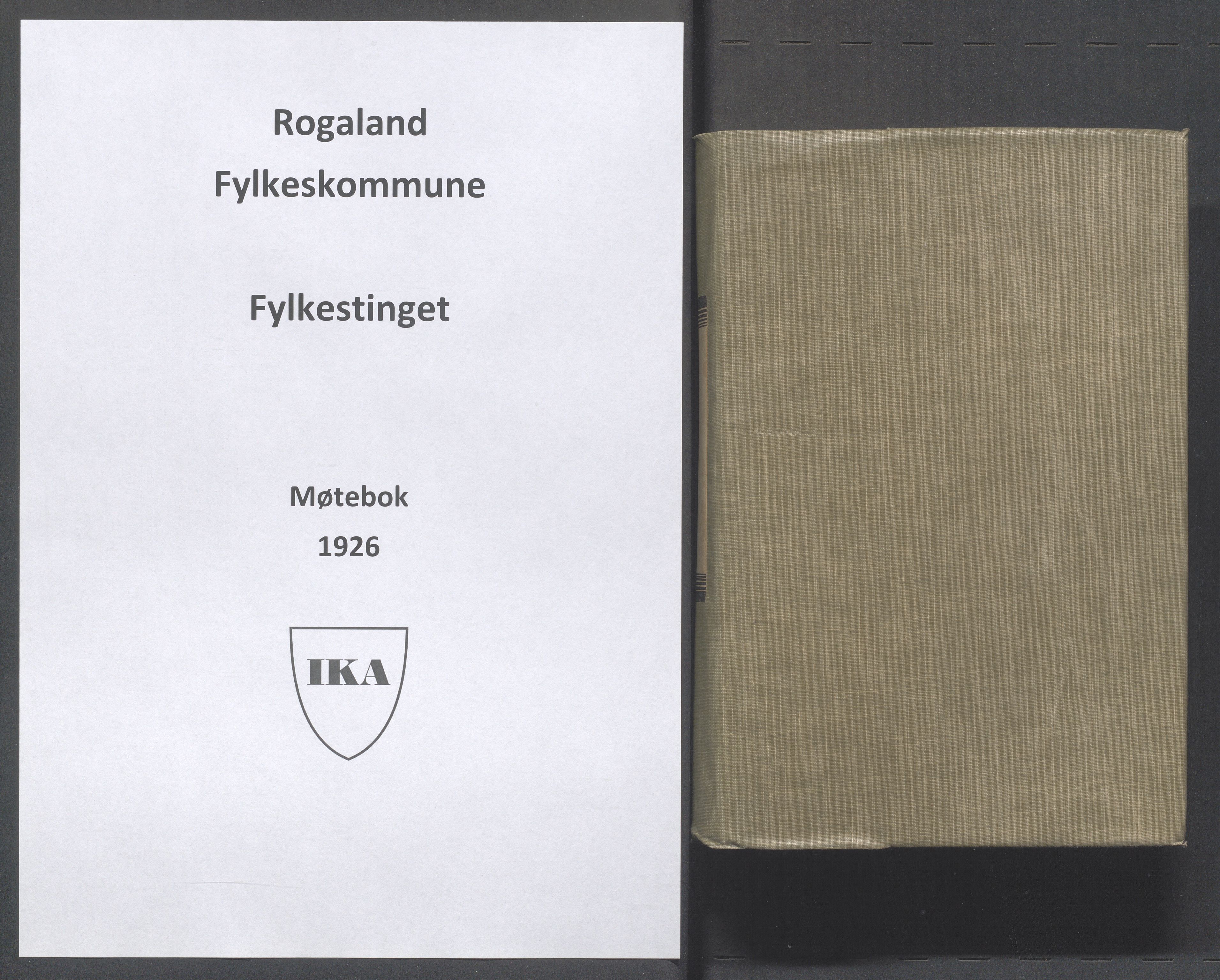 Rogaland fylkeskommune - Fylkesrådmannen , IKAR/A-900/A/Aa/Aaa/L0045: Møtebok , 1926