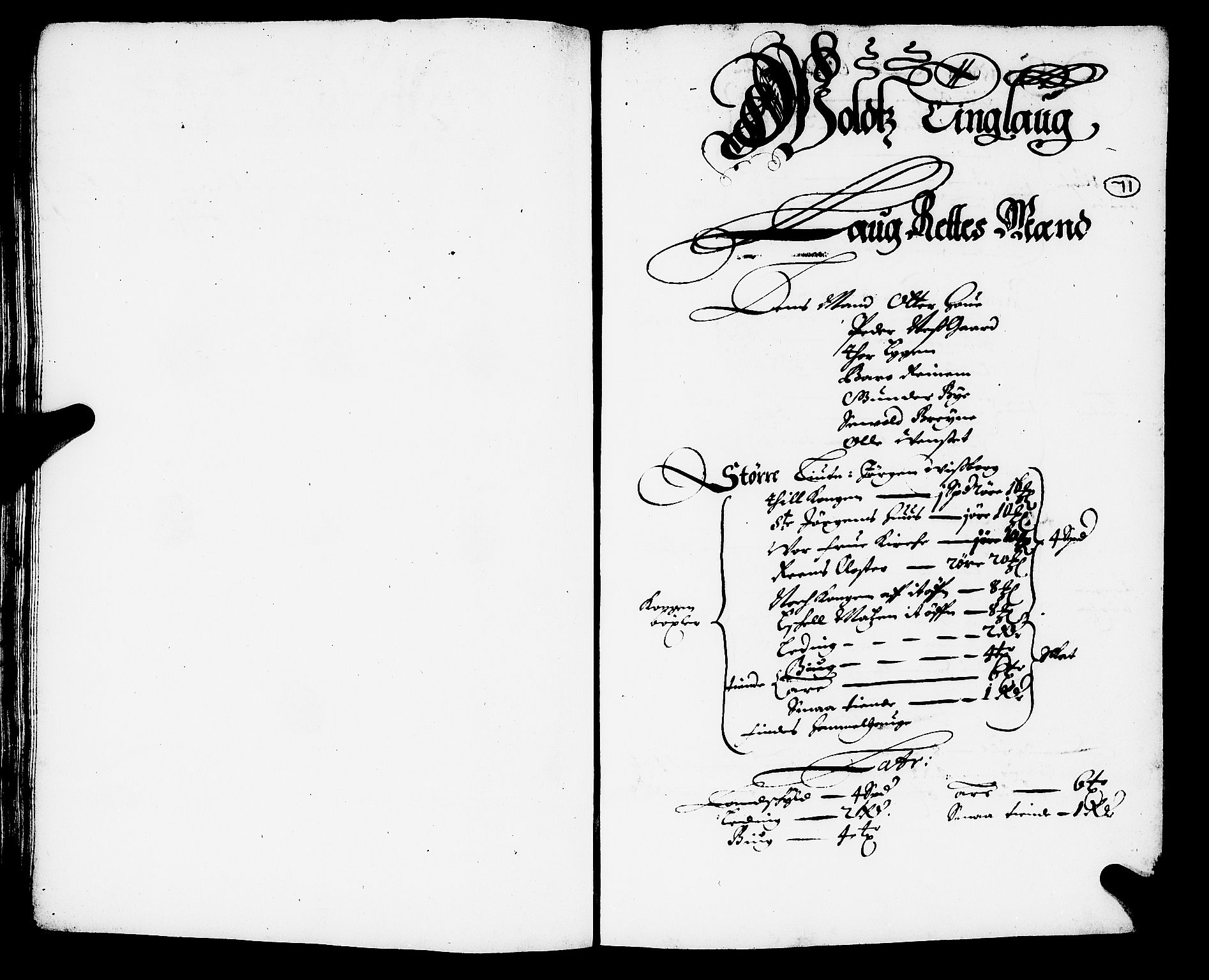 Rentekammeret inntil 1814, Realistisk ordnet avdeling, RA/EA-4070/N/Nb/Nba/L0054: Stjørdal len, 1669, p. 70b-71a