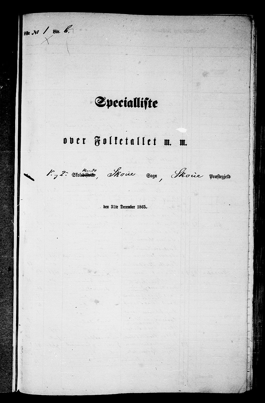 RA, 1865 census for Skodje, 1865, p. 25