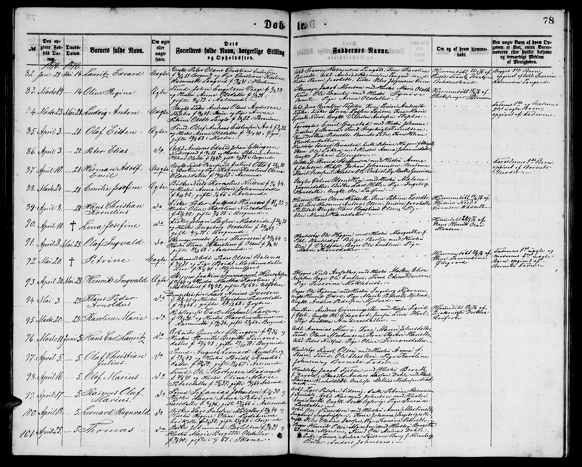 Ministerialprotokoller, klokkerbøker og fødselsregistre - Møre og Romsdal, AV/SAT-A-1454/529/L0465: Parish register (copy) no. 529C02, 1868-1877, p. 78