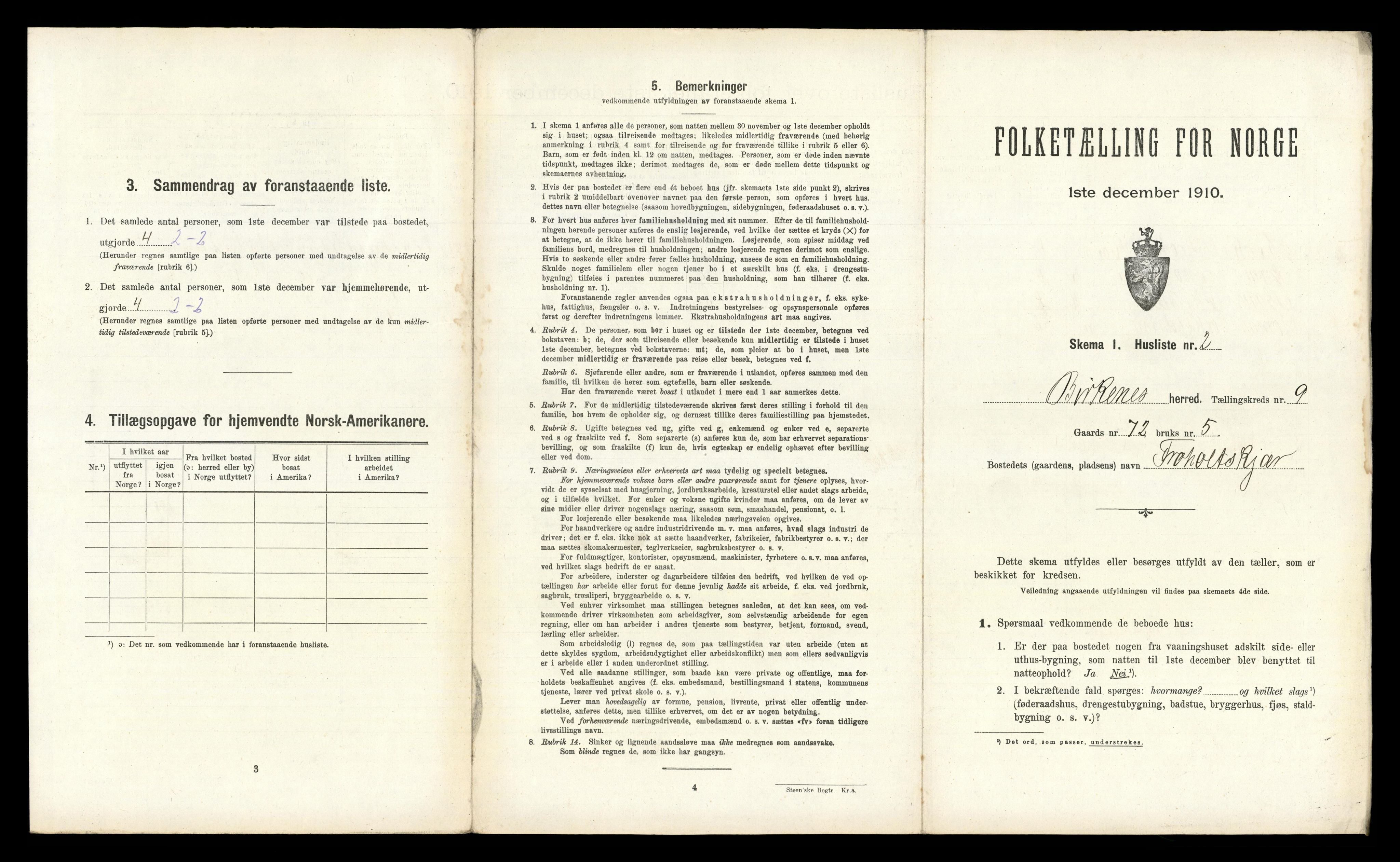 RA, 1910 census for Birkenes, 1910, p. 684